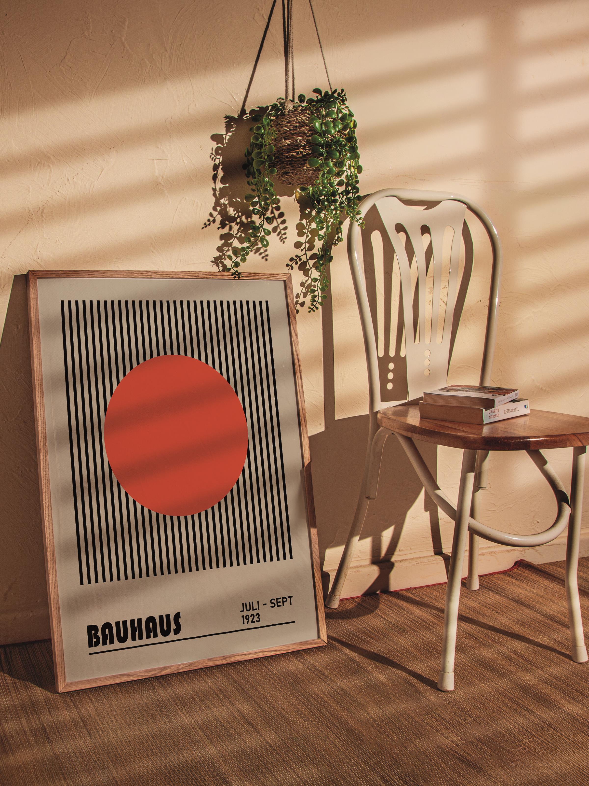 Çerçevesiz Poster, Bauhaus Serisi, Bej Duvar Posteri, Duvar Dekoru, HD Baskı, Kalın Arşivsel Sanat Kağıdı