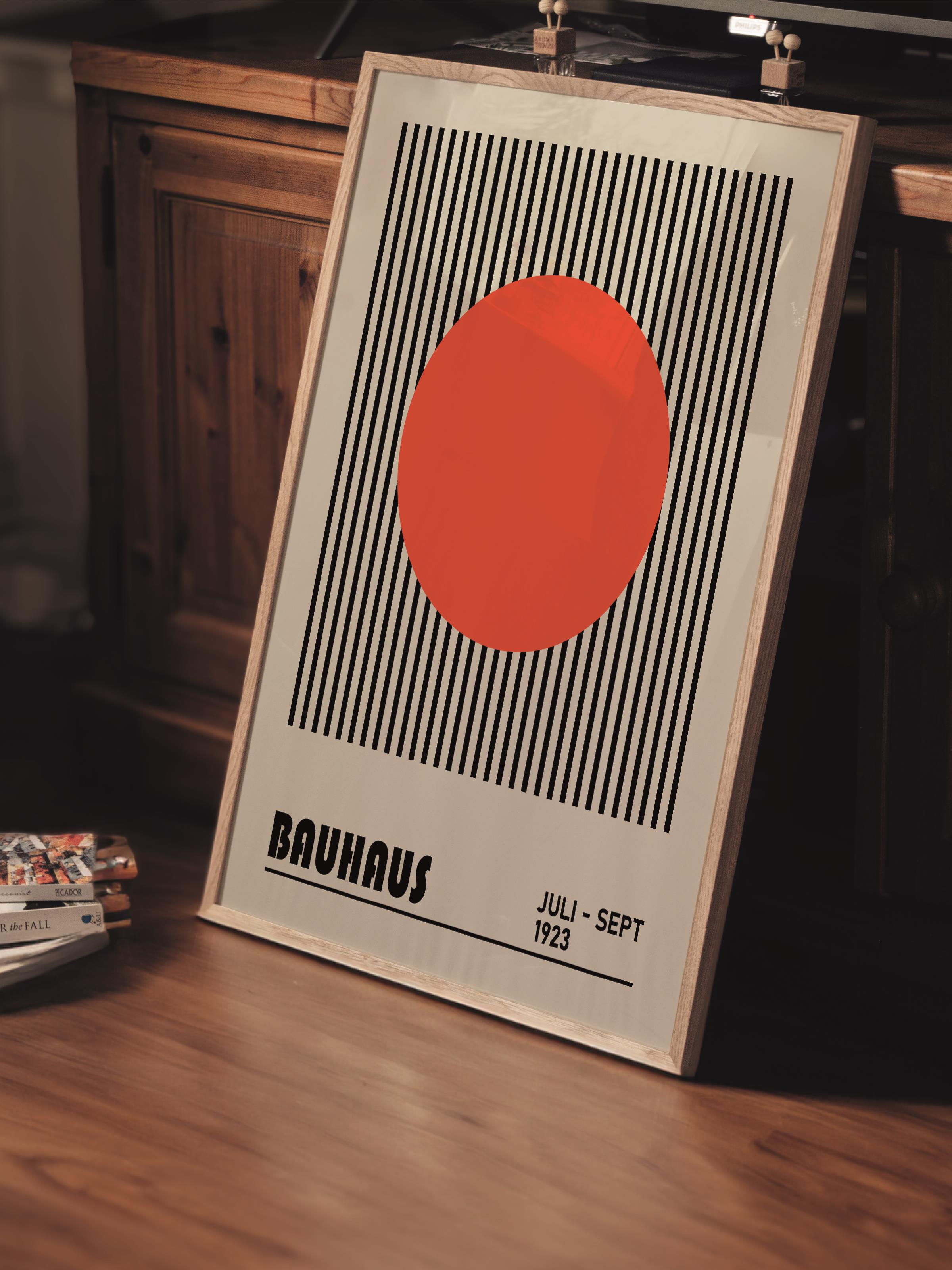 Çerçevesiz Poster, Bauhaus Serisi, Bej Duvar Posteri, Duvar Dekoru, HD Baskı, Kalın Arşivsel Sanat Kağıdı