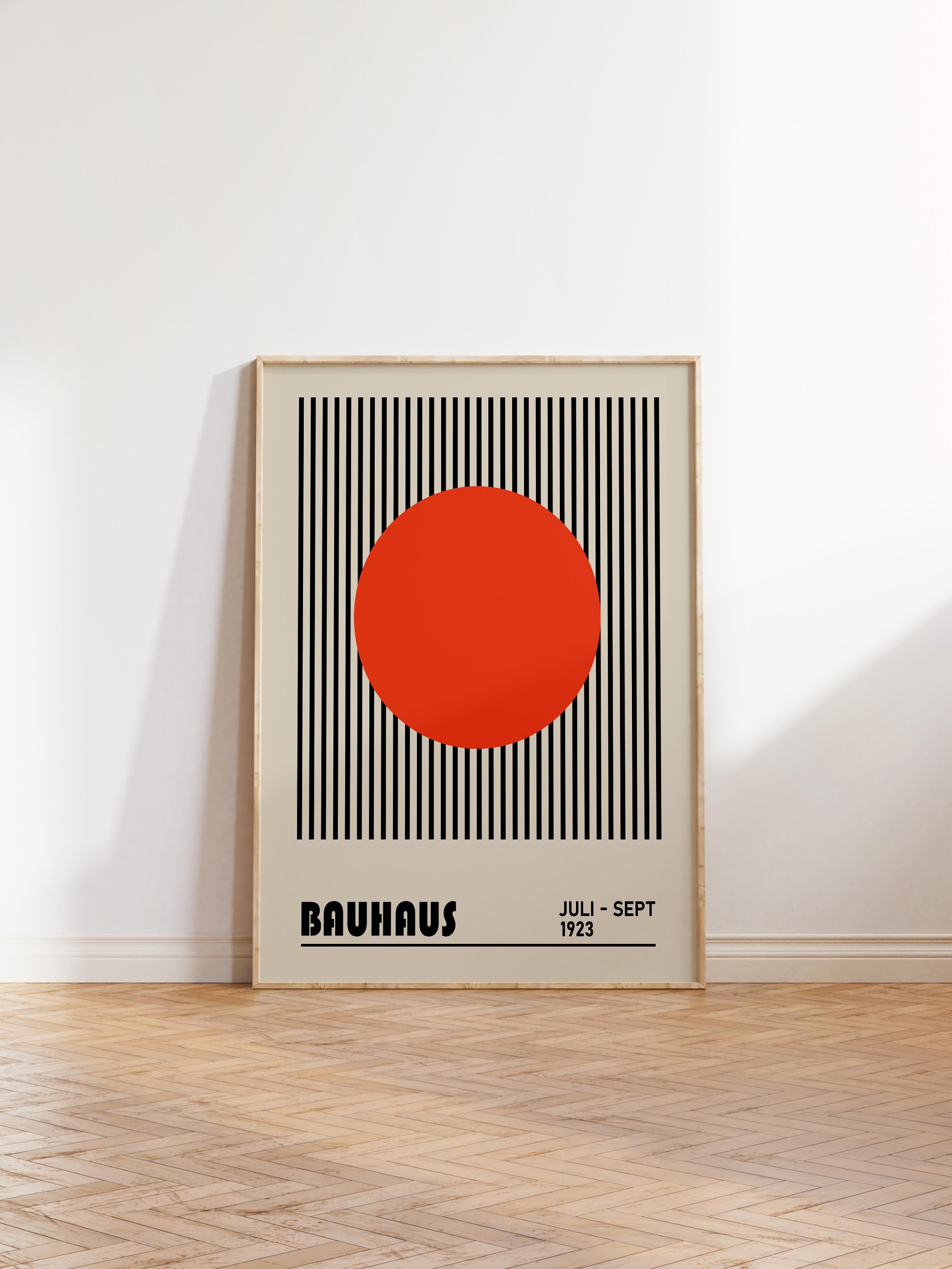 Çerçevesiz Poster, Bauhaus Serisi, Bej Duvar Posteri, Duvar Dekoru, HD Baskı, Kalın Arşivsel Sanat Kağıdı