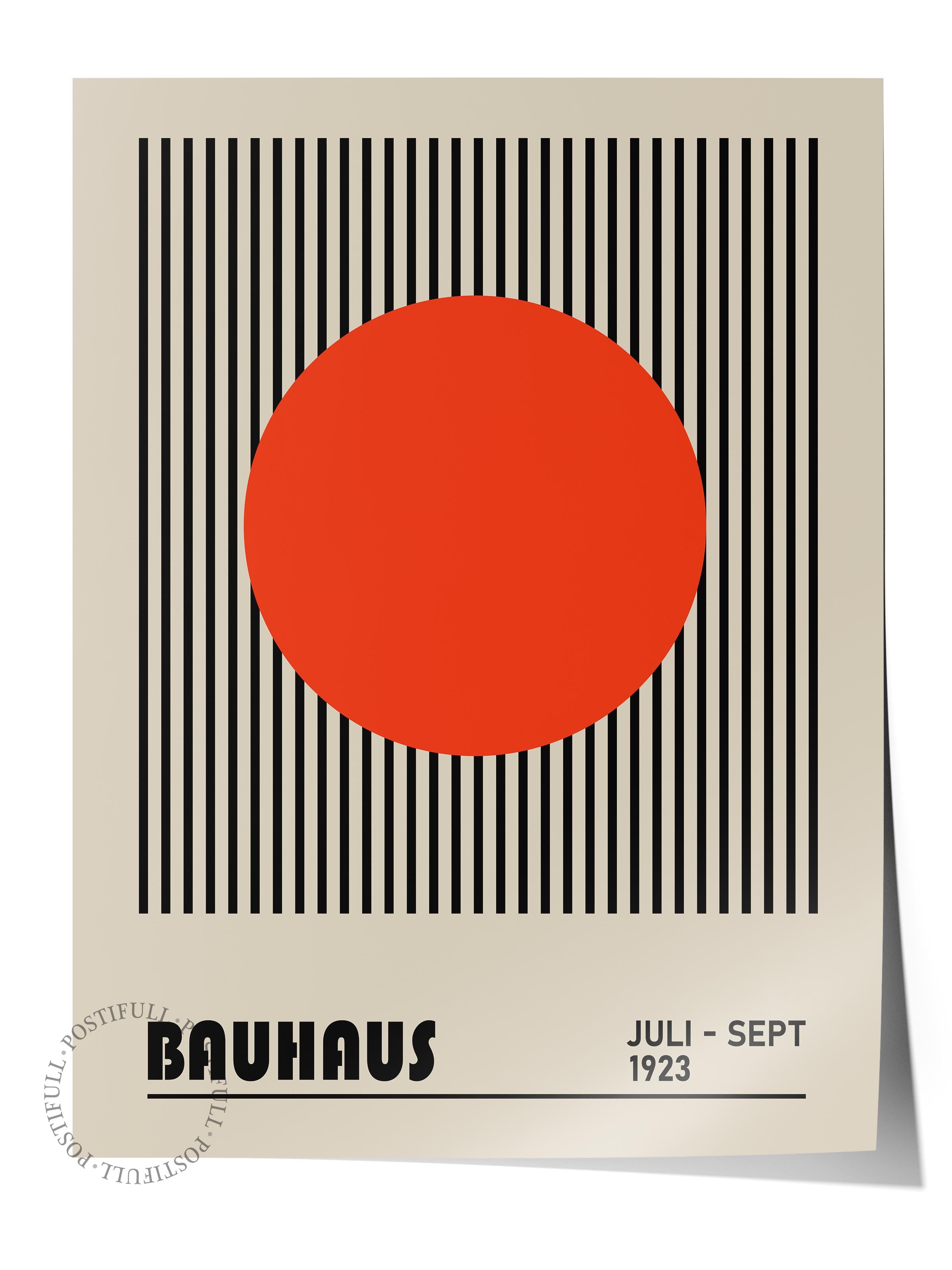 Çerçevesiz Poster, Bauhaus Serisi, Bej Duvar Posteri, Duvar Dekoru, HD Baskı, Kalın Arşivsel Sanat Kağıdı