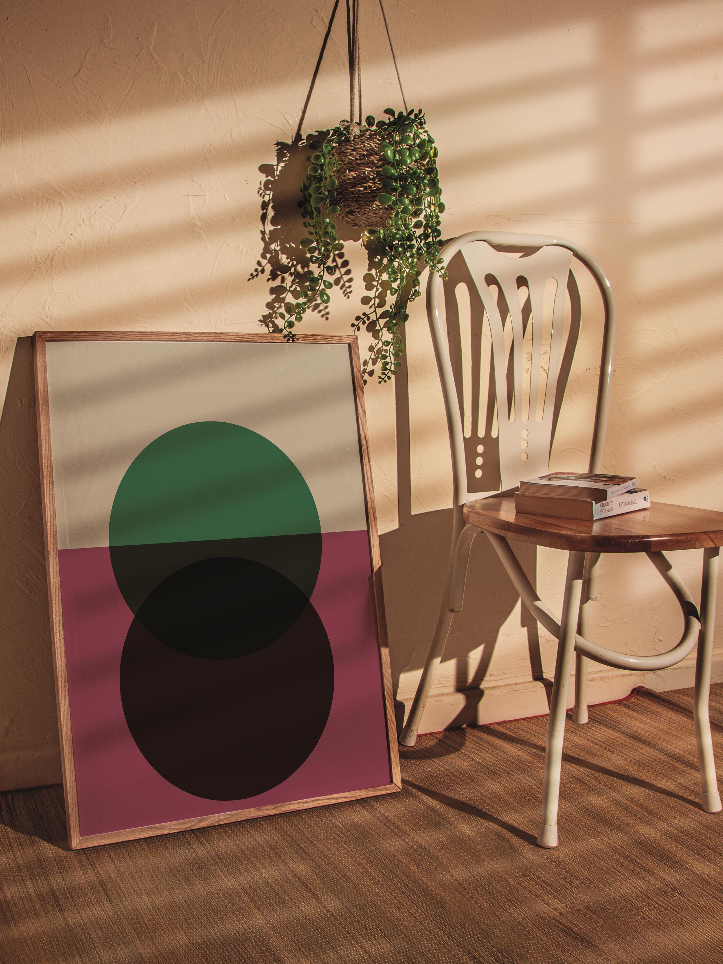 Çerçevesiz Poster, Bauhaus Serisi, Bordo Duvar Posteri, Duvar Dekoru, HD Baskı, Kalın Arşivsel Sanat Kağıdı