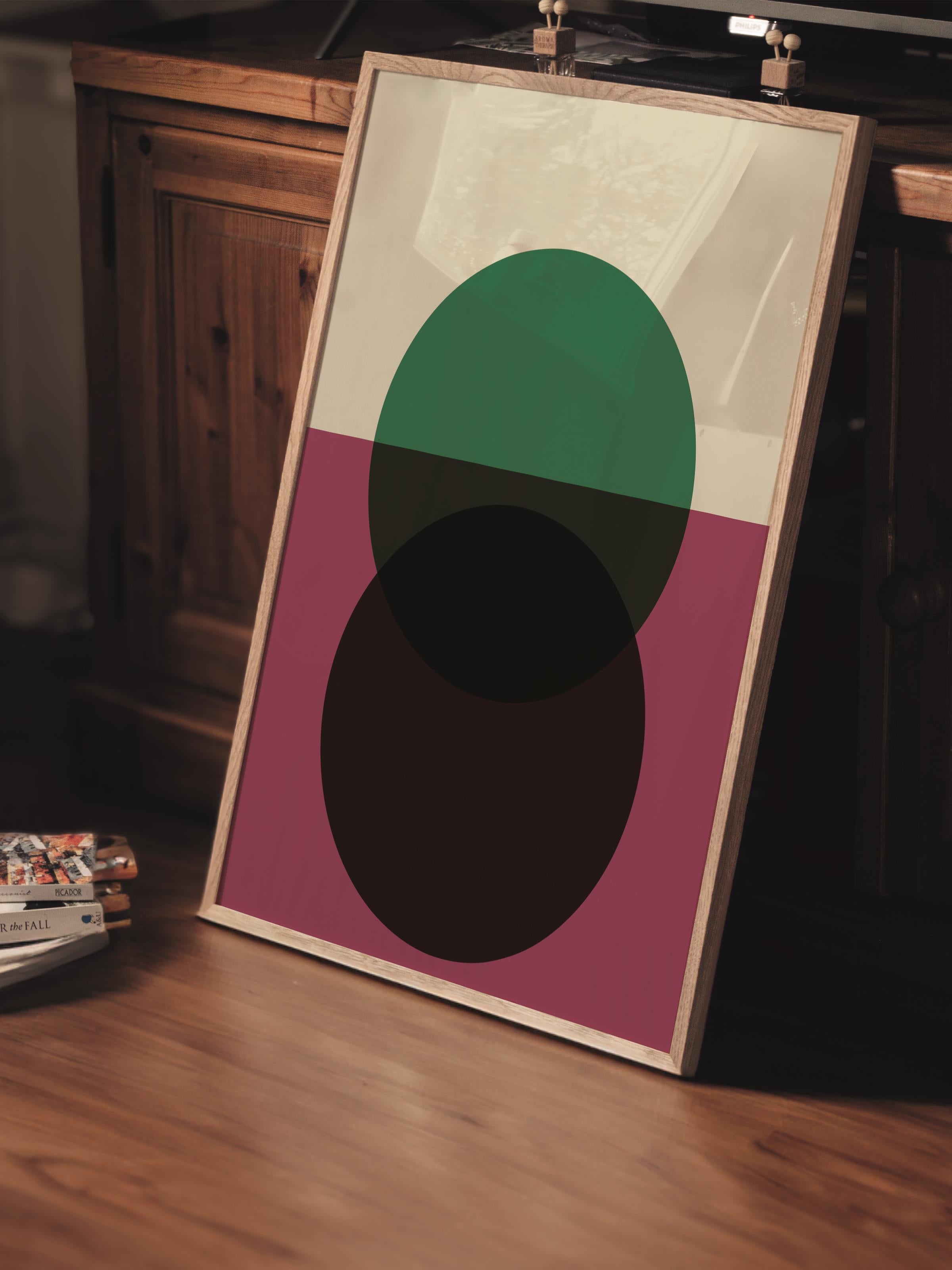 Çerçevesiz Poster, Bauhaus Serisi, Bordo Duvar Posteri, Duvar Dekoru, HD Baskı, Kalın Arşivsel Sanat Kağıdı