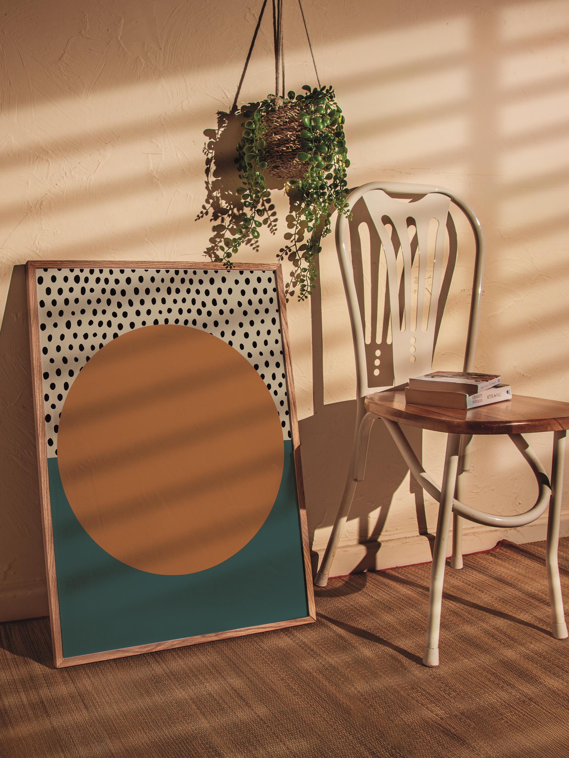 Çerçevesiz Poster, Bauhaus Serisi, Mavi Duvar Posteri, Duvar Dekoru, HD Baskı, Kalın Arşivsel Sanat Kağıdı