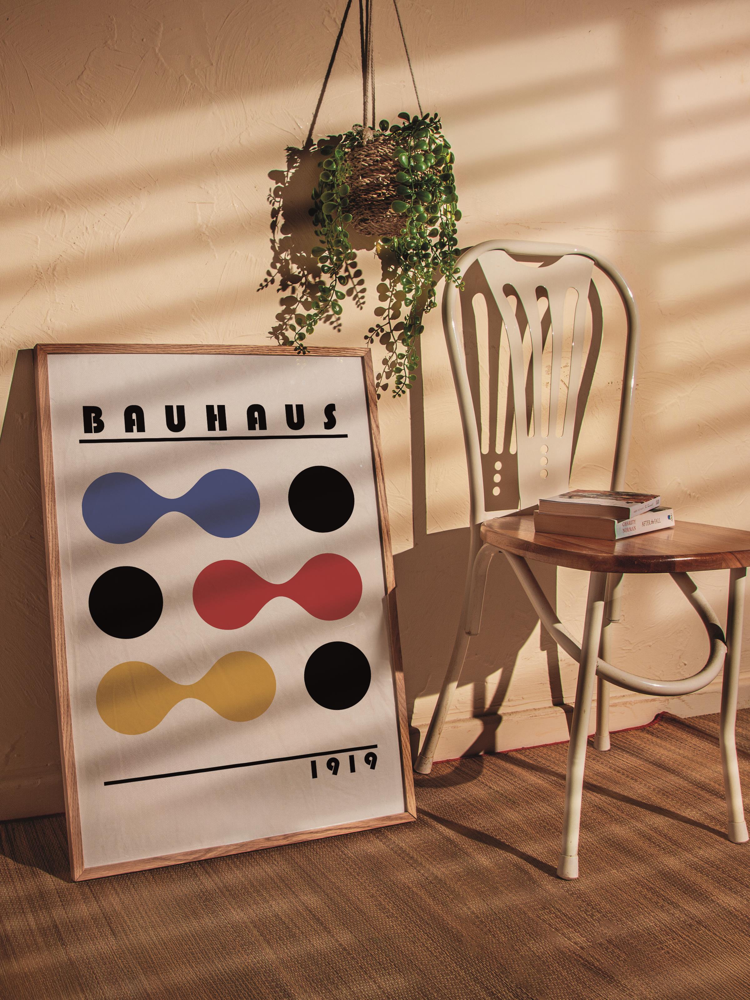 Çerçevesiz Poster, Bauhaus Serisi, Renkli Duvar Posteri, Duvar Dekoru, HD Baskı, Kalın Arşivsel Sanat Kağıdı