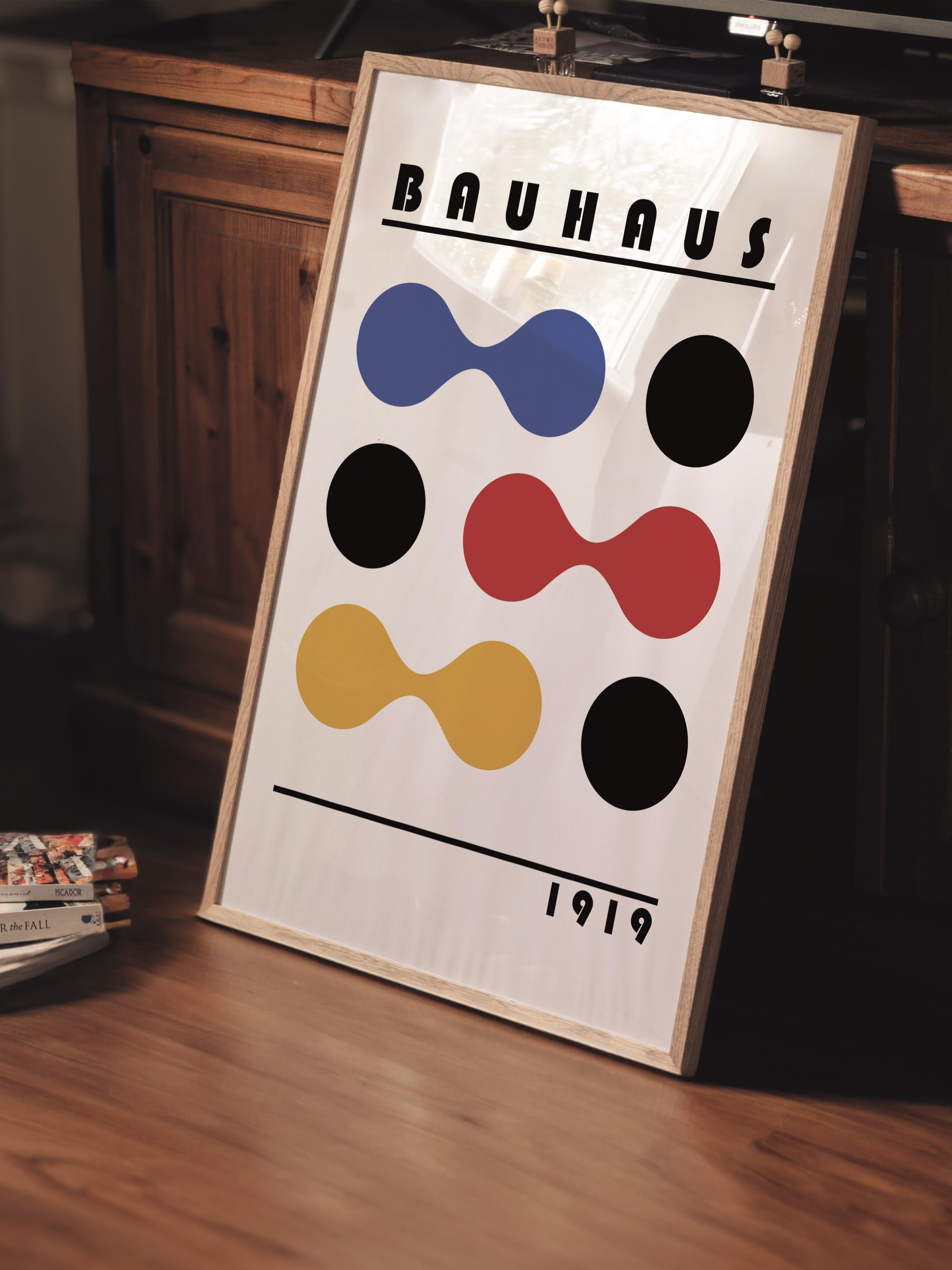 Çerçevesiz Poster, Bauhaus Serisi, Renkli Duvar Posteri, Duvar Dekoru, HD Baskı, Kalın Arşivsel Sanat Kağıdı