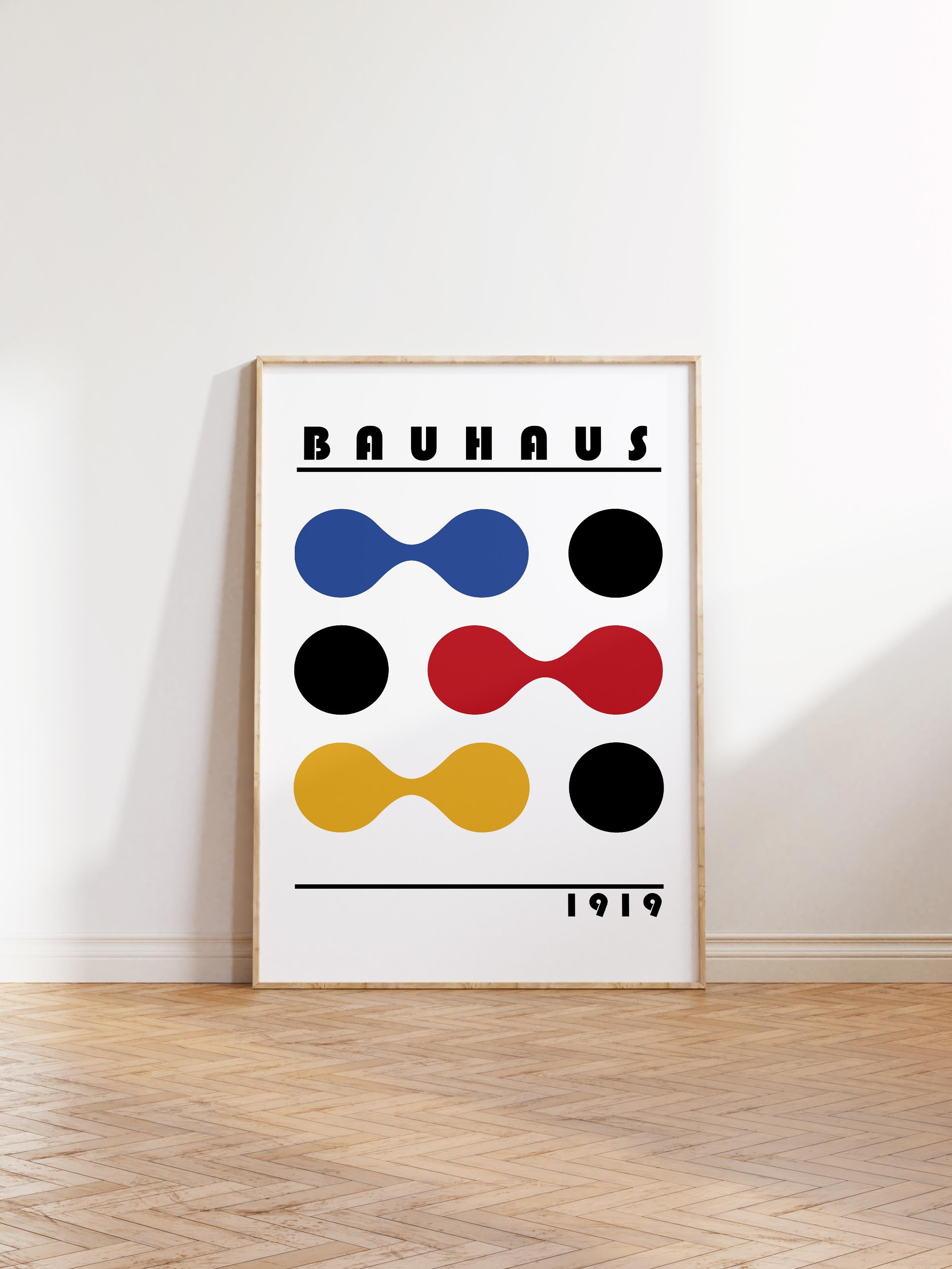 Çerçevesiz Poster, Bauhaus Serisi, Renkli Duvar Posteri, Duvar Dekoru, HD Baskı, Kalın Arşivsel Sanat Kağıdı