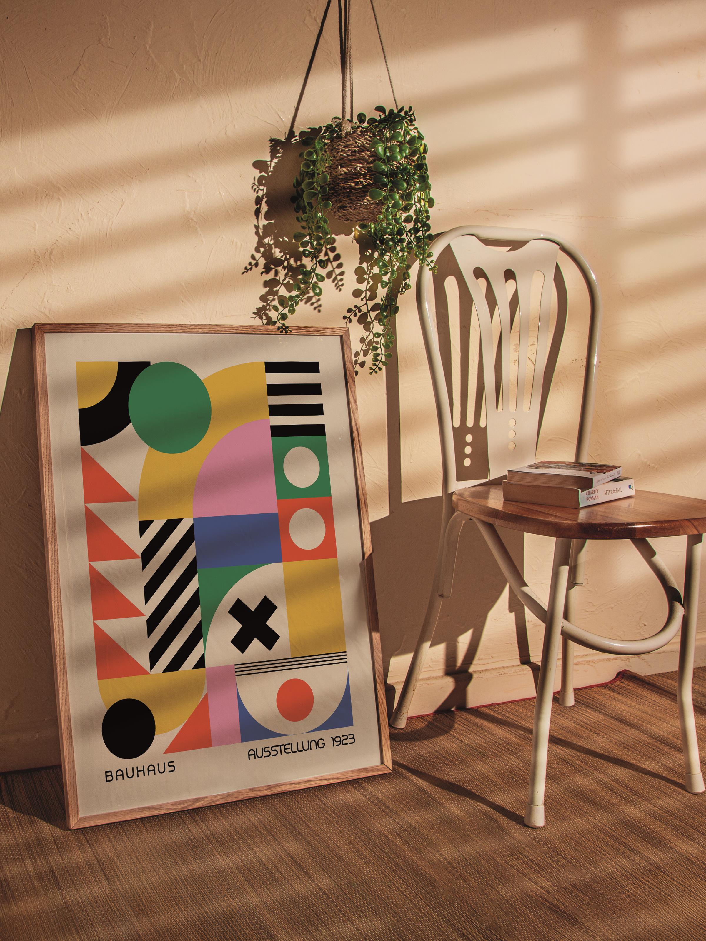 Çerçevesiz Poster, Bauhaus Serisi, Renkli Duvar Posteri, Duvar Dekoru, HD Baskı, Kalın Arşivsel Sanat Kağıdı