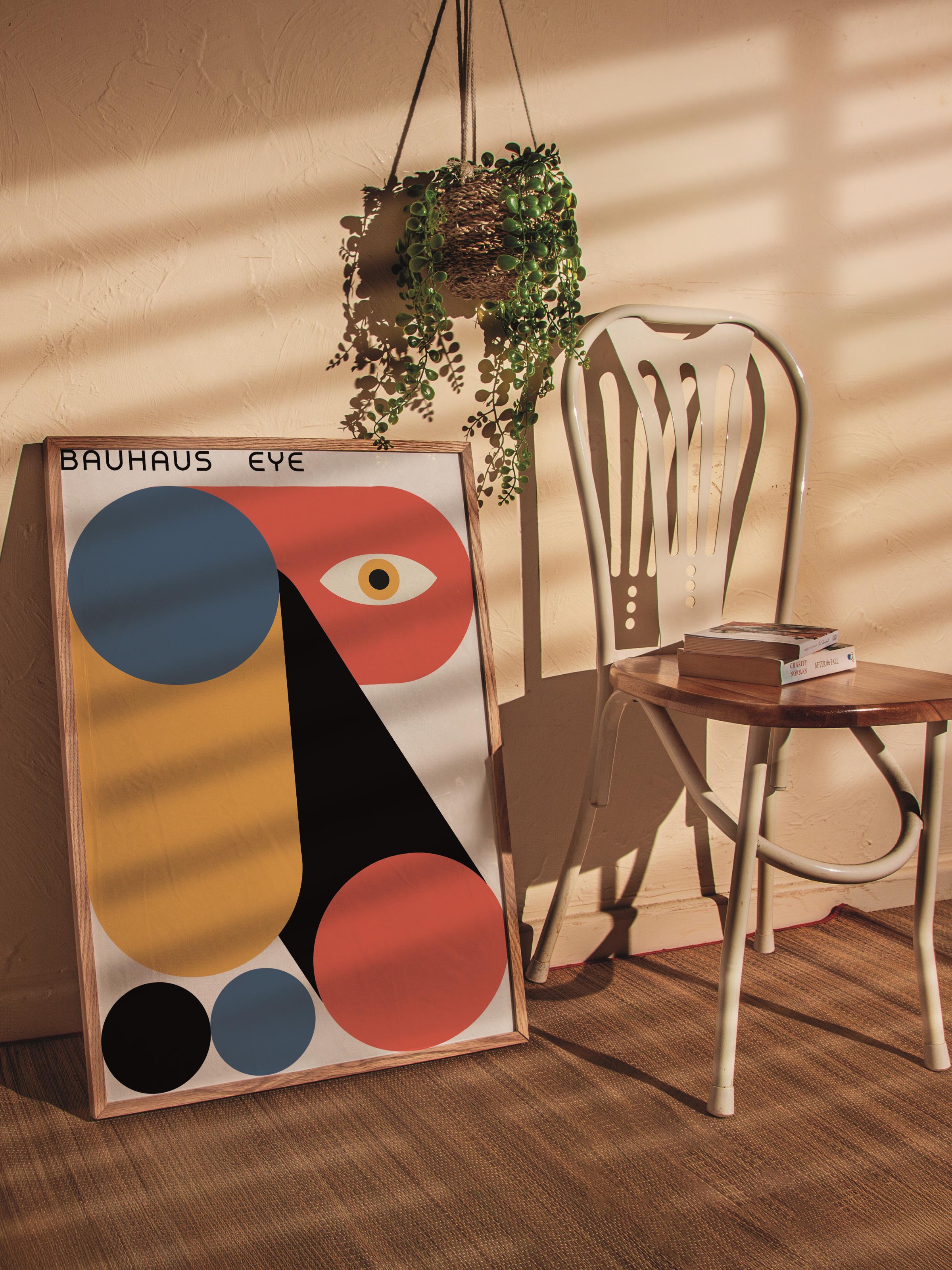 Çerçevesiz Poster, Bauhaus Serisi, Renkli Duvar Posteri, Duvar Dekoru, HD Baskı, Kalın Arşivsel Sanat Kağıdı