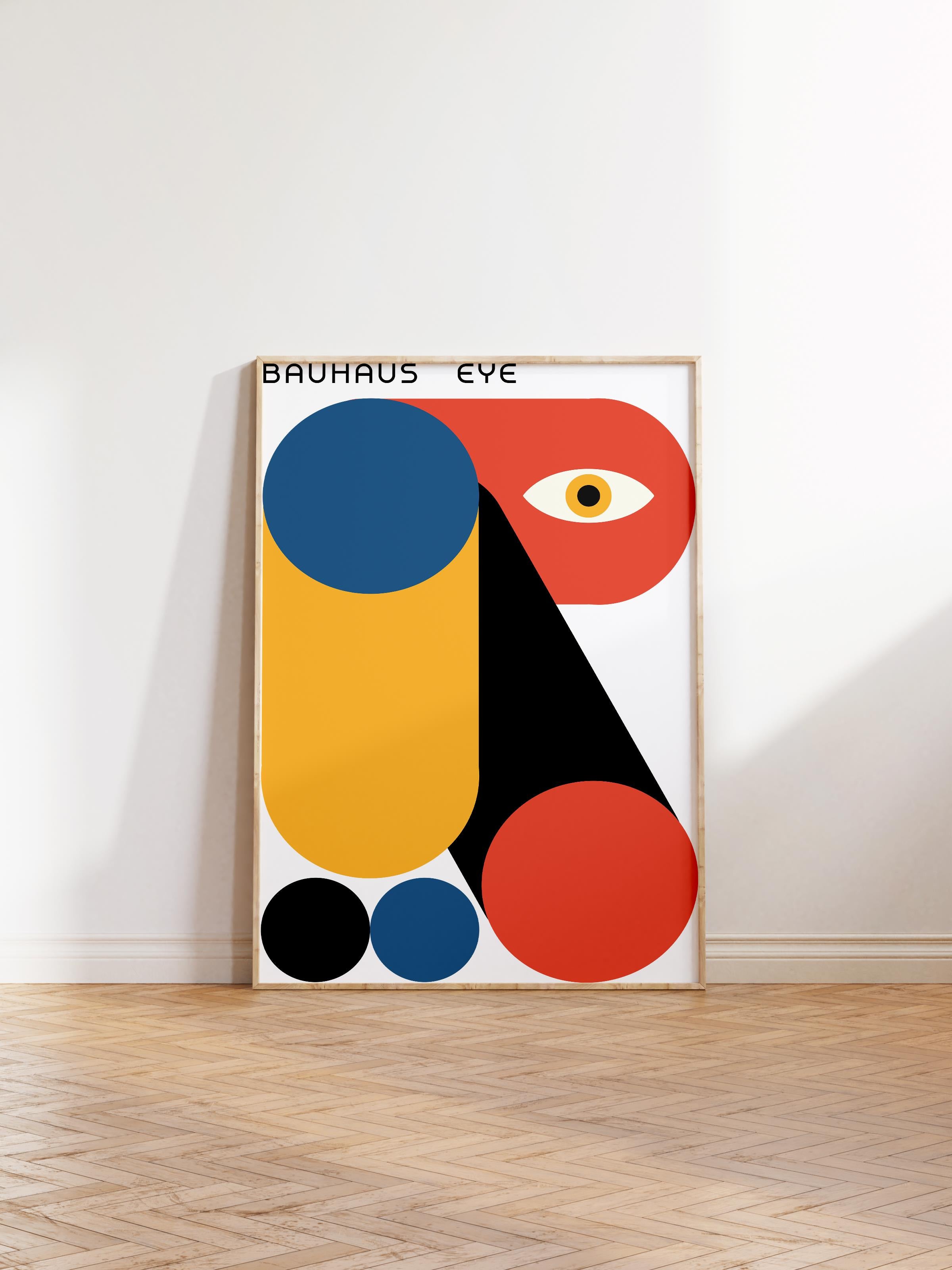 Çerçevesiz Poster, Bauhaus Serisi, Renkli Duvar Posteri, Duvar Dekoru, HD Baskı, Kalın Arşivsel Sanat Kağıdı