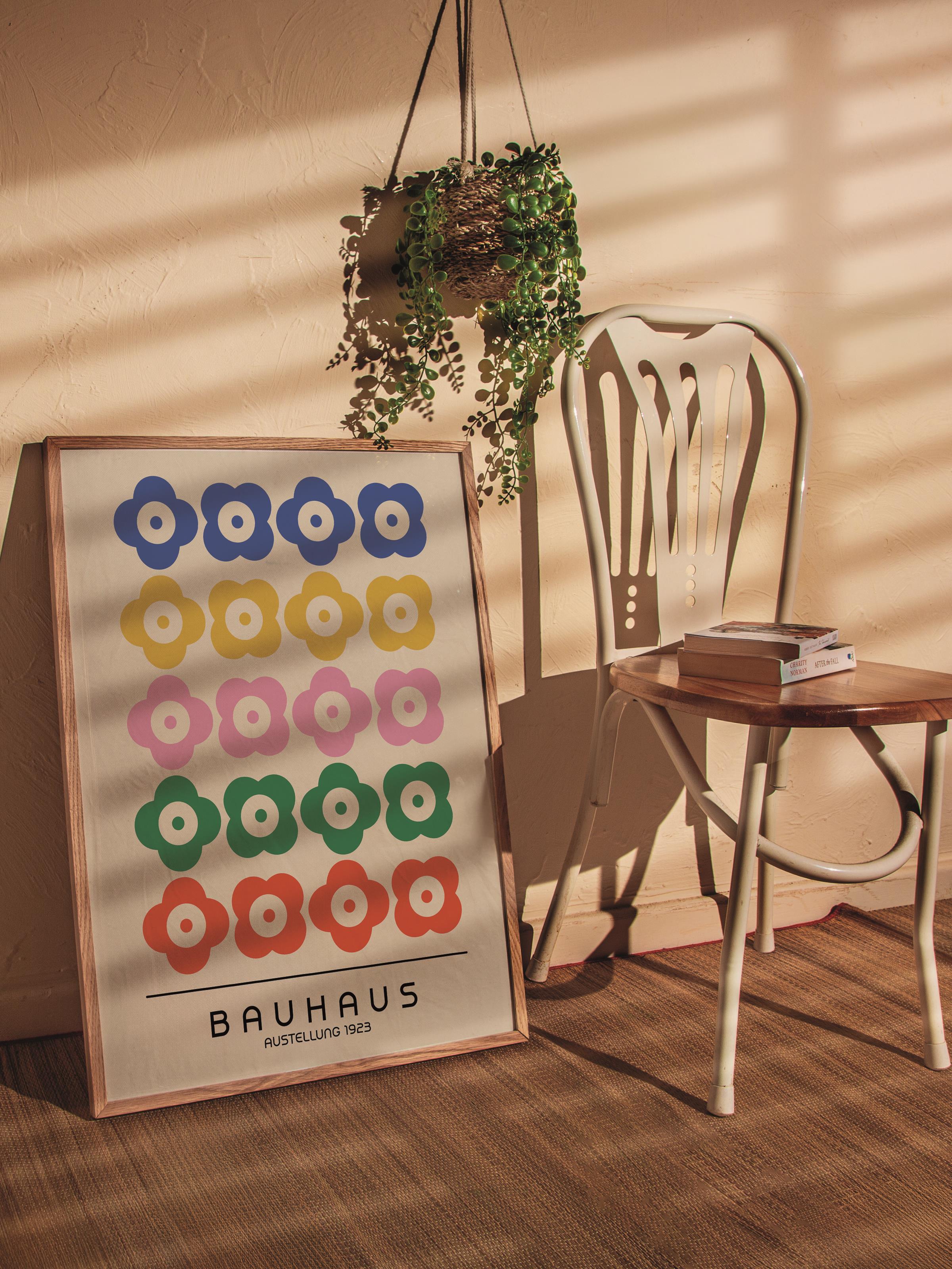 Çerçevesiz Poster, Bauhaus Serisi, Renkli Duvar Posteri, Duvar Dekoru, HD Baskı, Kalın Arşivsel Sanat Kağıdı