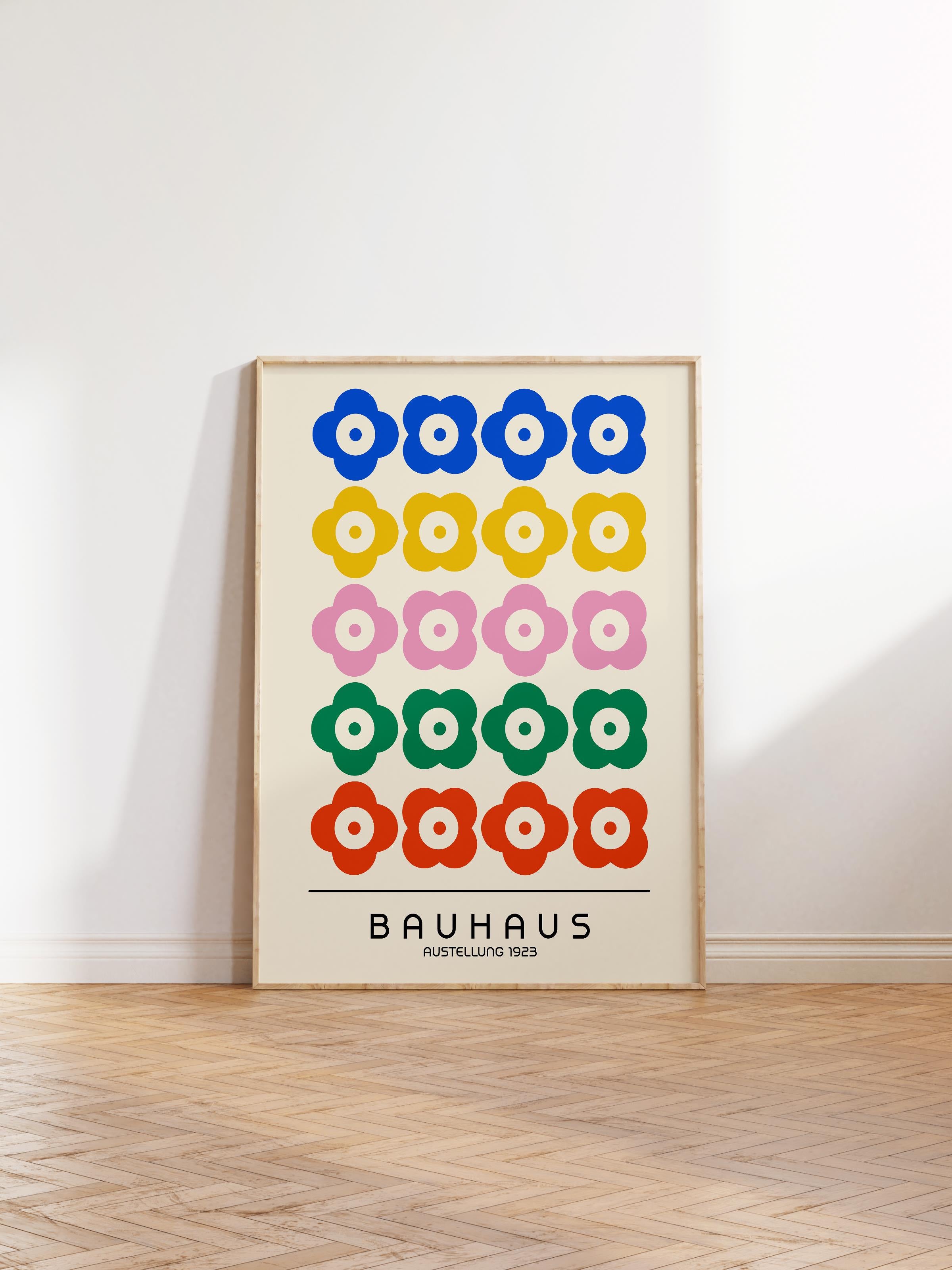 Çerçevesiz Poster, Bauhaus Serisi, Renkli Duvar Posteri, Duvar Dekoru, HD Baskı, Kalın Arşivsel Sanat Kağıdı