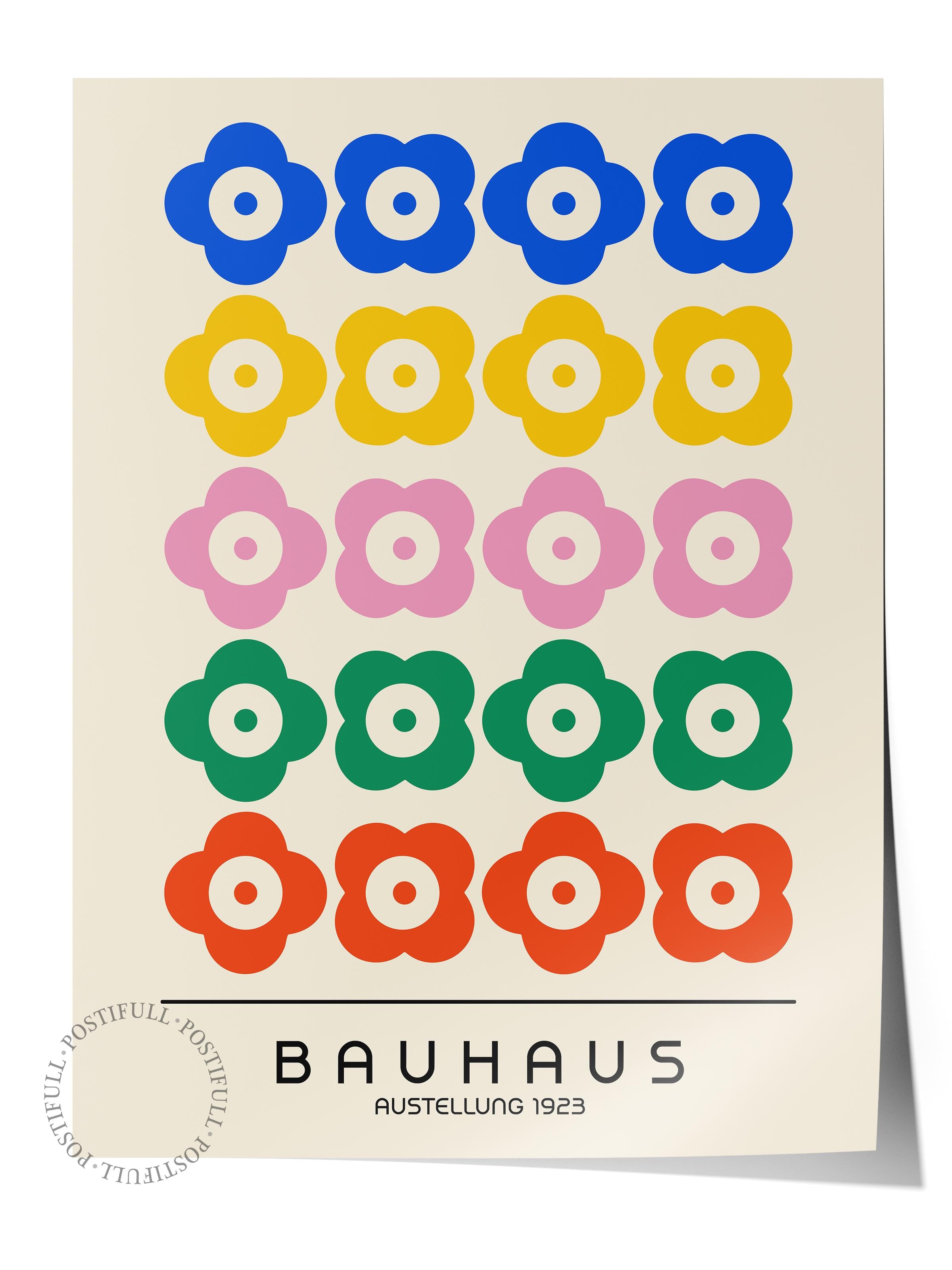 Çerçevesiz Poster, Bauhaus Serisi, Renkli Duvar Posteri, Duvar Dekoru, HD Baskı, Kalın Arşivsel Sanat Kağıdı