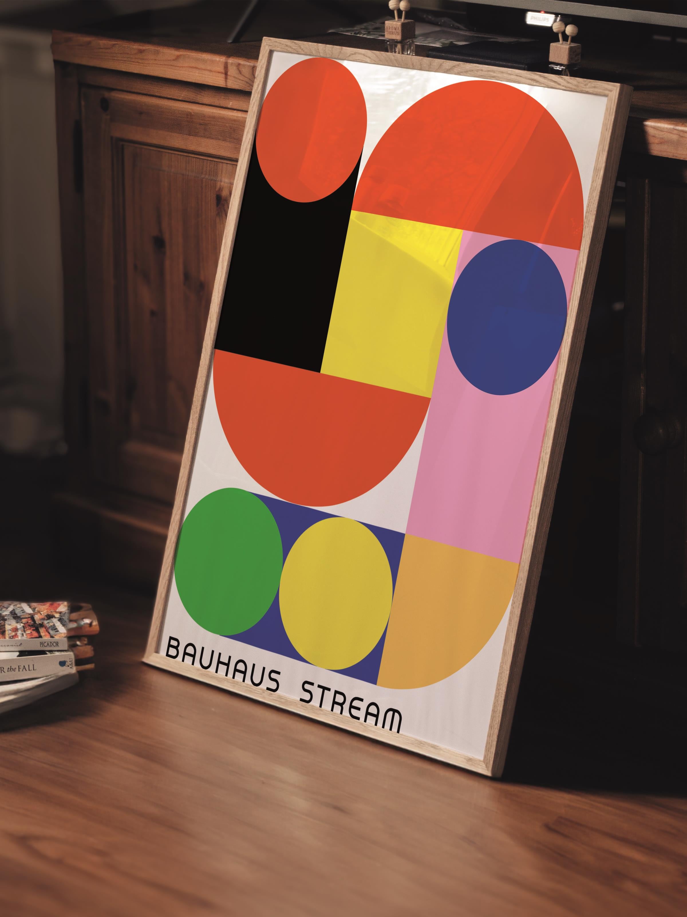 Çerçevesiz Poster, Bauhaus Serisi, Renkli Duvar Posteri, Duvar Dekoru, HD Baskı, Kalın Arşivsel Sanat Kağıdı