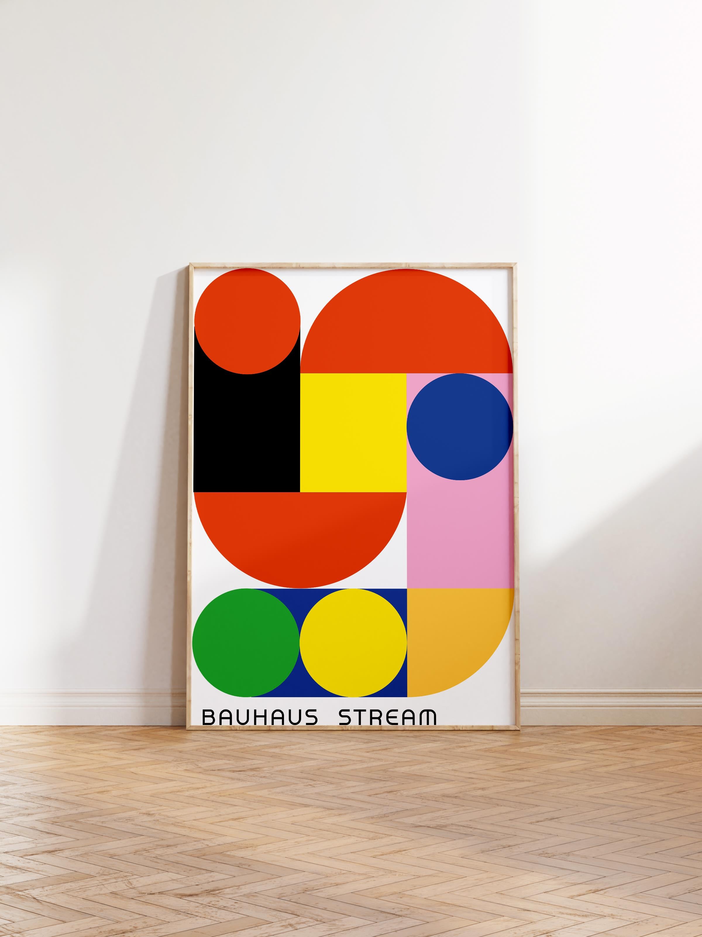 Çerçevesiz Poster, Bauhaus Serisi, Renkli Duvar Posteri, Duvar Dekoru, HD Baskı, Kalın Arşivsel Sanat Kağıdı