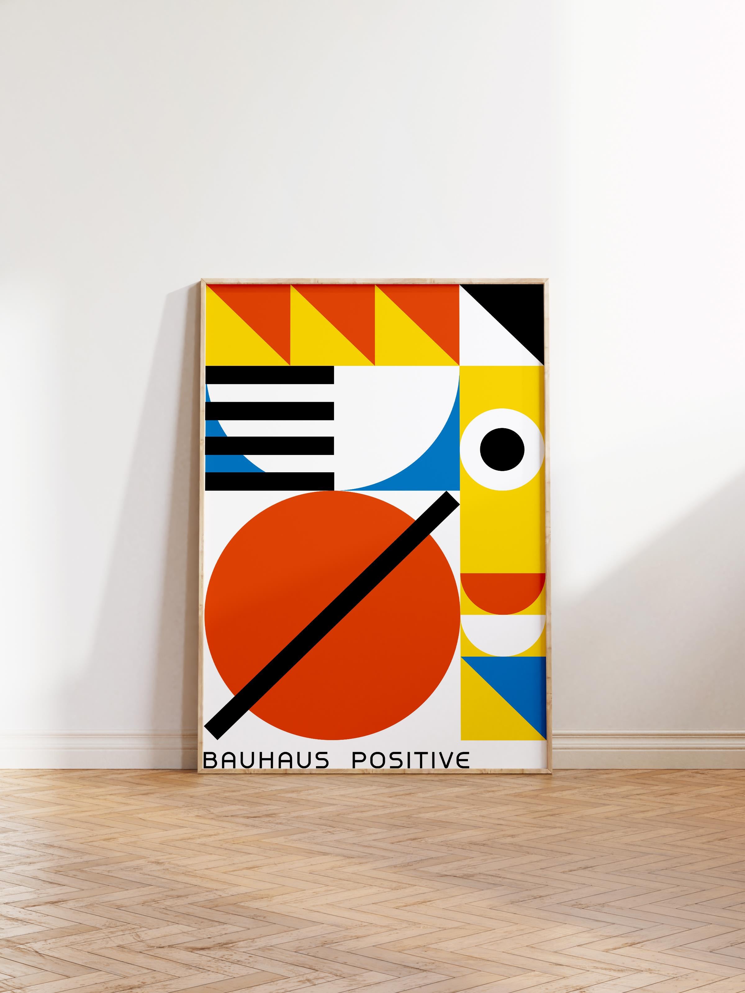 Çerçevesiz Poster, Bauhaus Serisi, Renkli Duvar Posteri, Duvar Dekoru, HD Baskı, Kalın Arşivsel Sanat Kağıdı