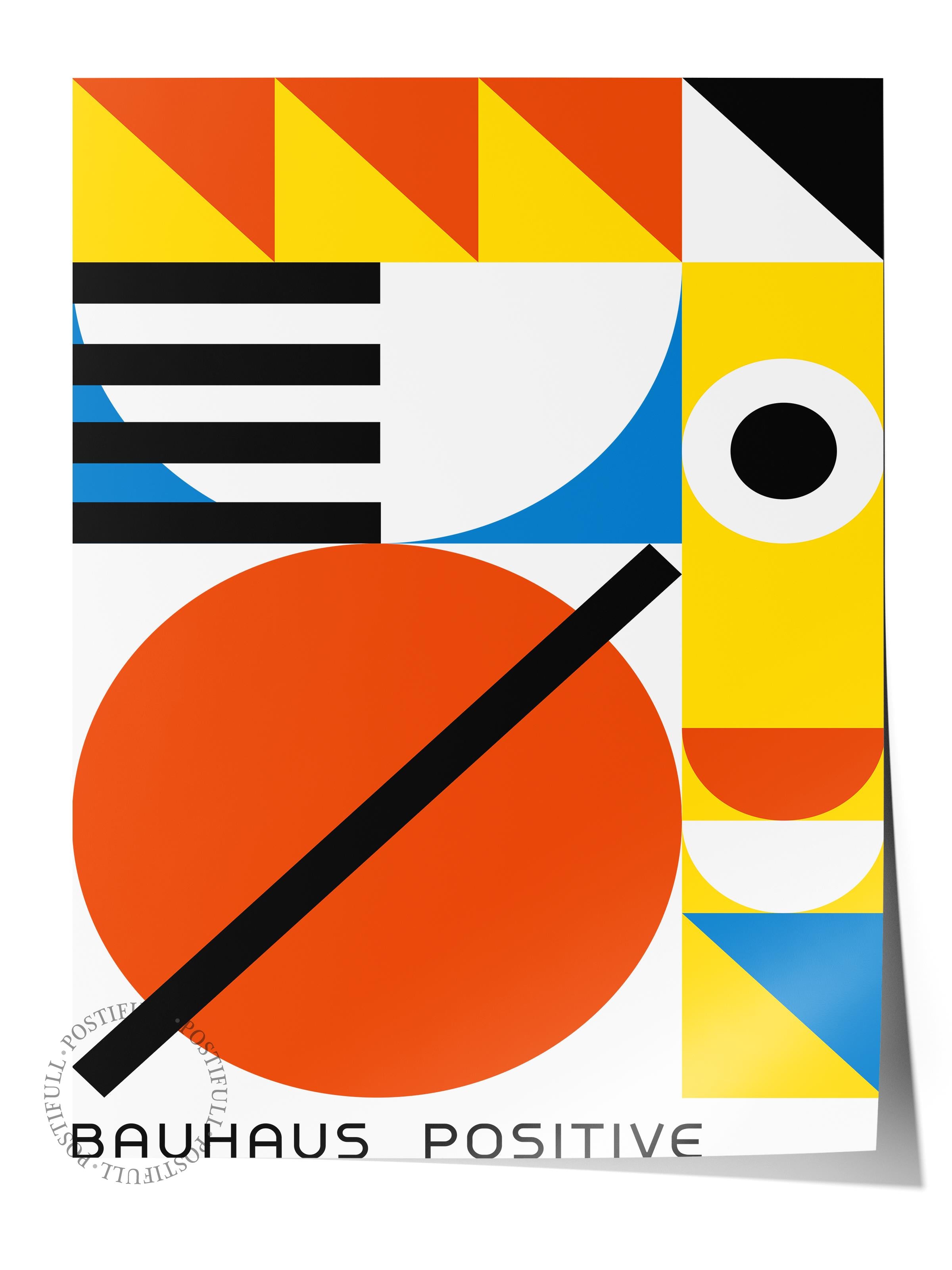 Çerçevesiz Poster, Bauhaus Serisi, Renkli Duvar Posteri, Duvar Dekoru, HD Baskı, Kalın Arşivsel Sanat Kağıdı