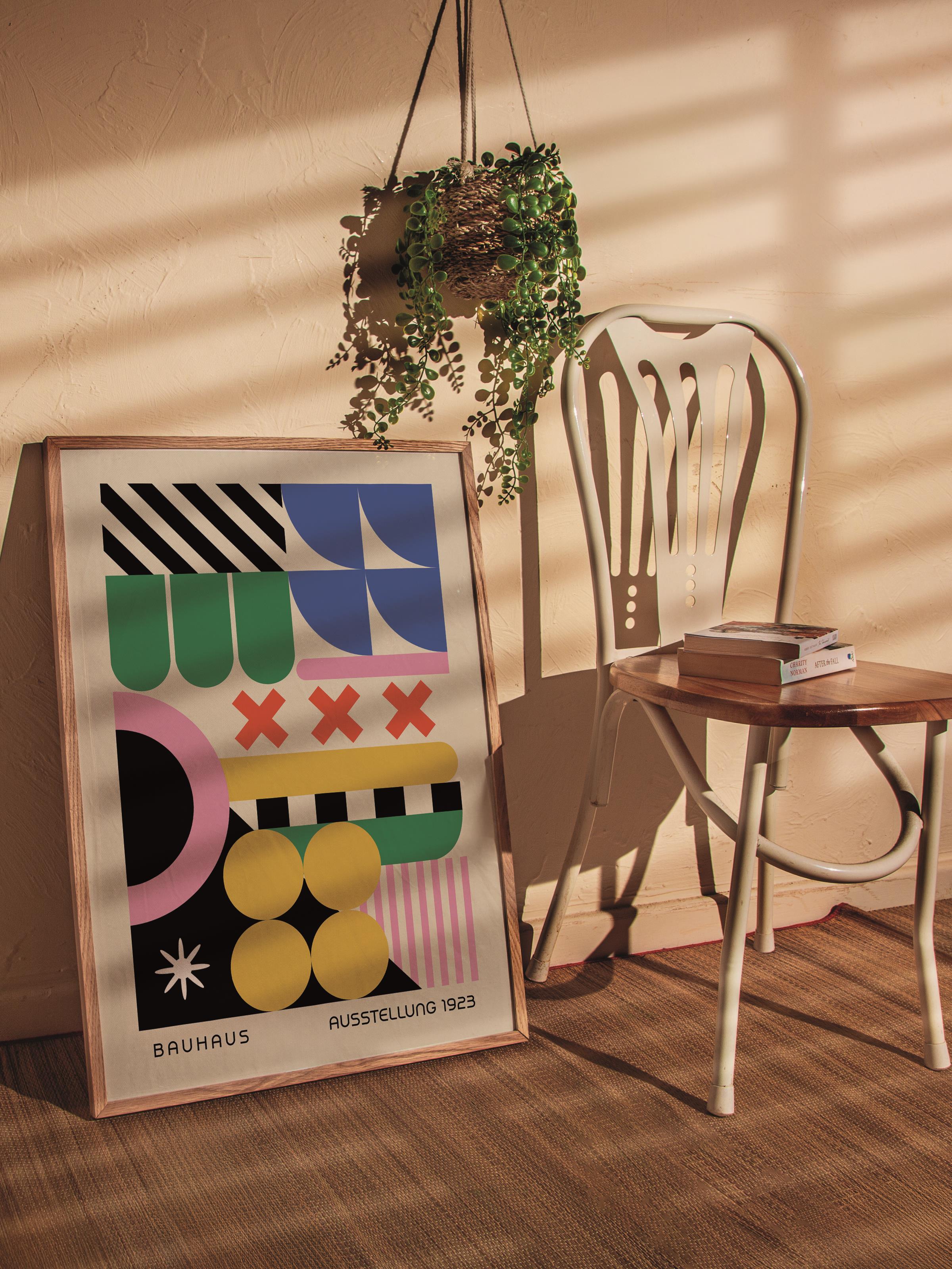 Çerçevesiz Poster, Bauhaus Serisi, Renkli Duvar Posteri, Duvar Dekoru, HD Baskı, Kalın Arşivsel Sanat Kağıdı