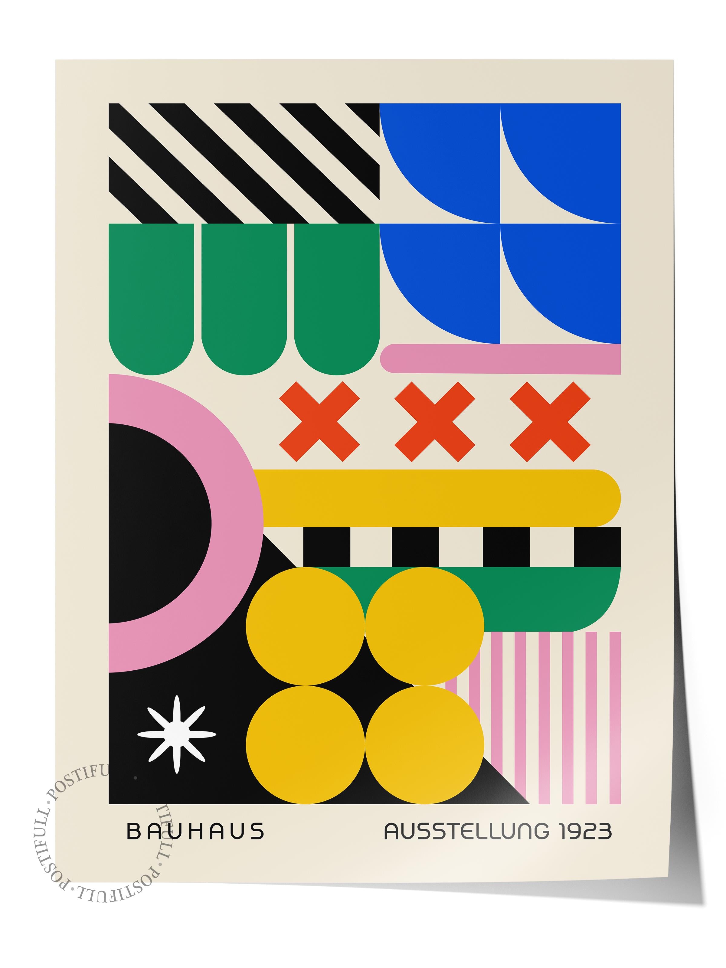 Çerçevesiz Poster, Bauhaus Serisi, Renkli Duvar Posteri, Duvar Dekoru, HD Baskı, Kalın Arşivsel Sanat Kağıdı