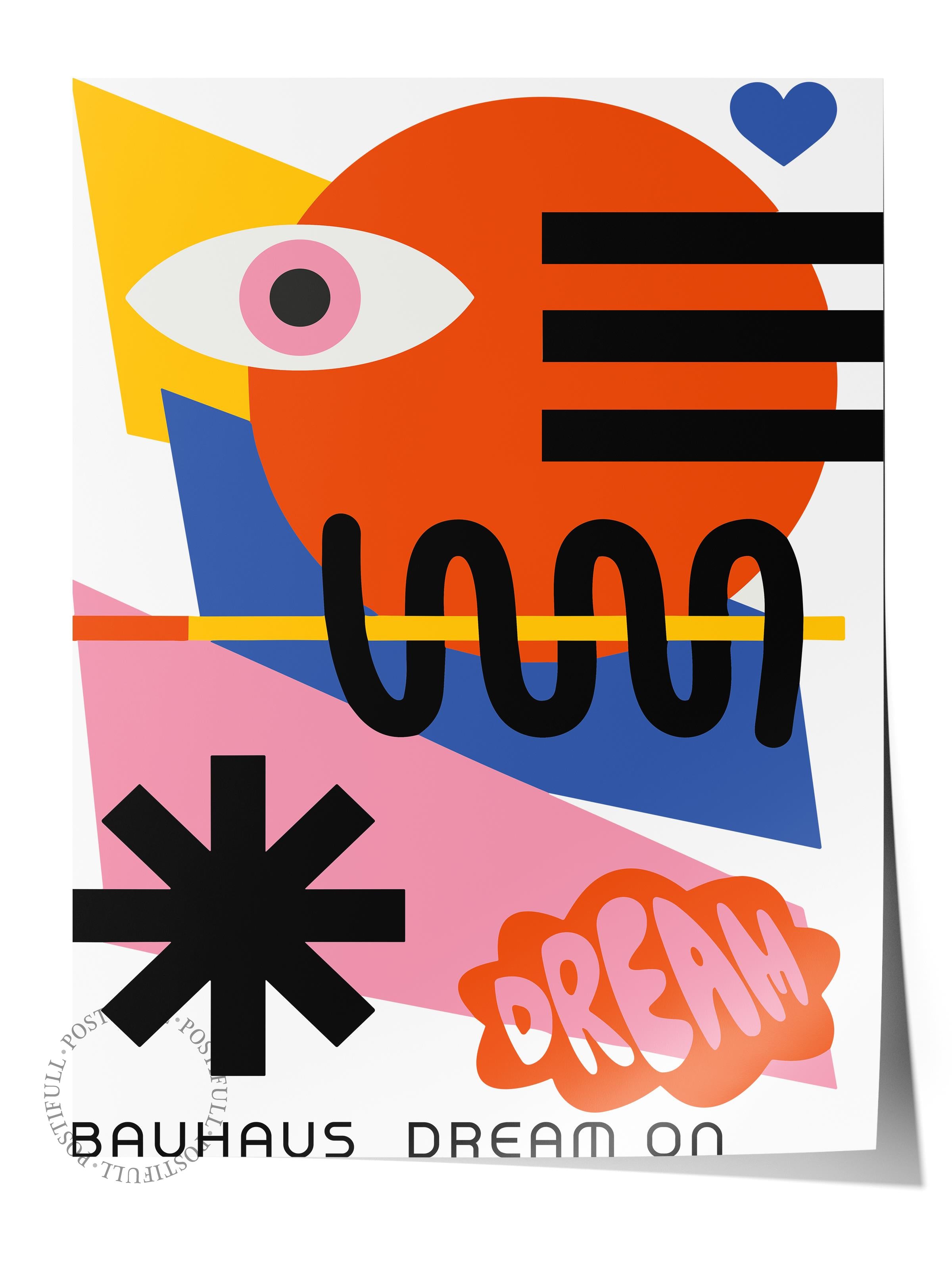 Çerçevesiz Poster, Bauhaus Serisi, Renkli Duvar Posteri, Duvar Dekoru, HD Baskı, Kalın Arşivsel Sanat Kağıdı