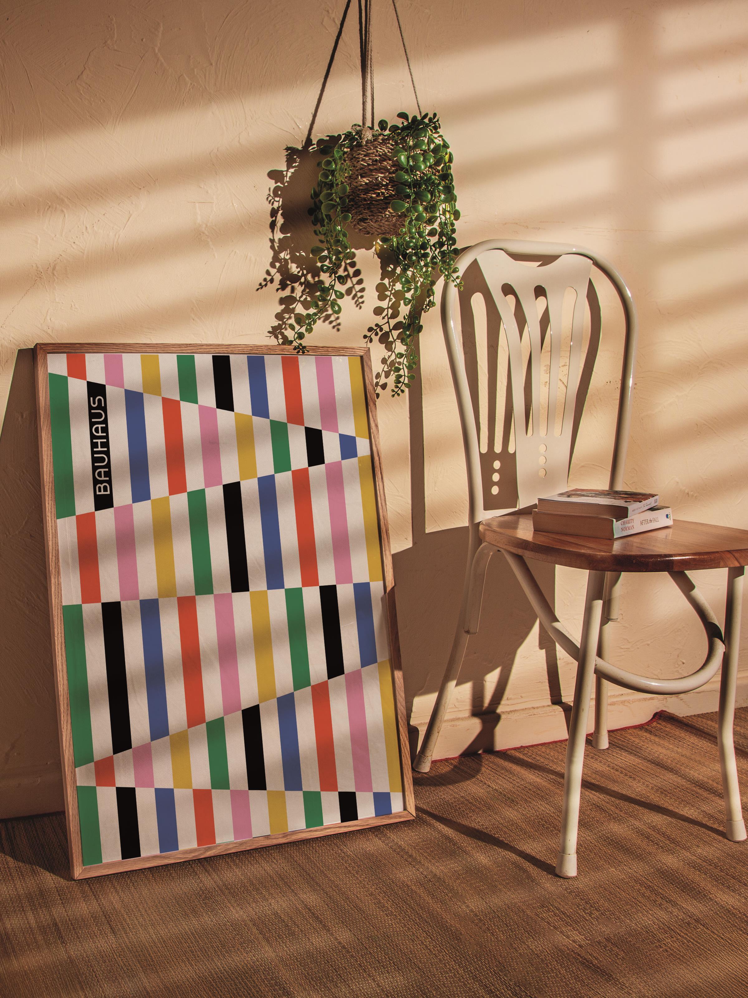 Çerçevesiz Poster, Bauhaus Serisi, Renkli Duvar Posteri, Duvar Dekoru, HD Baskı, Kalın Arşivsel Sanat Kağıdı