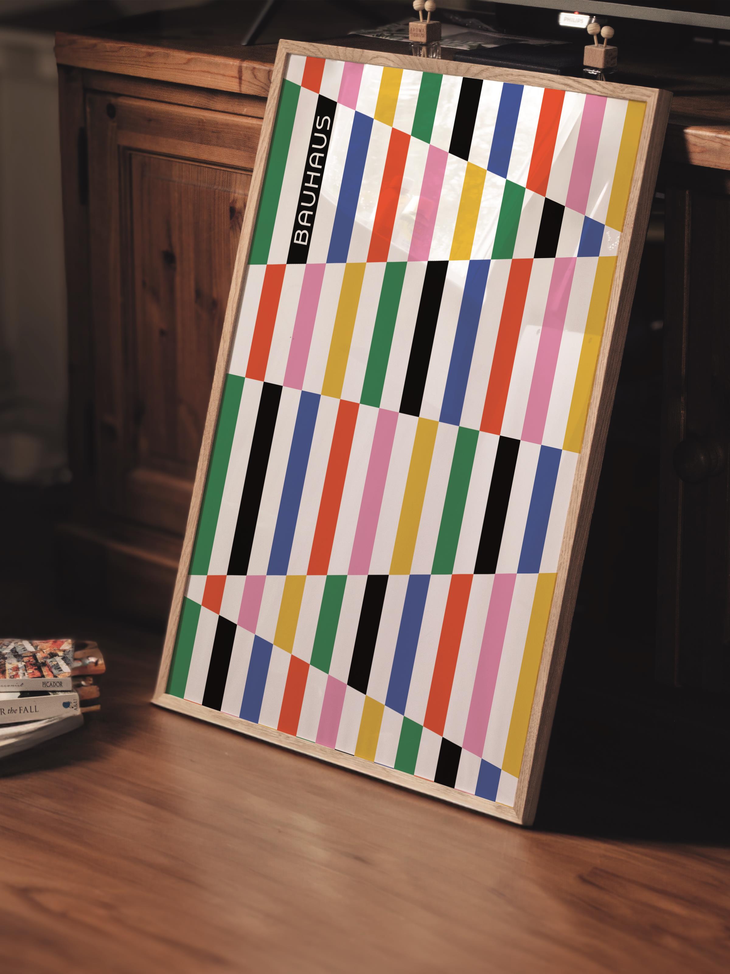Çerçevesiz Poster, Bauhaus Serisi, Renkli Duvar Posteri, Duvar Dekoru, HD Baskı, Kalın Arşivsel Sanat Kağıdı
