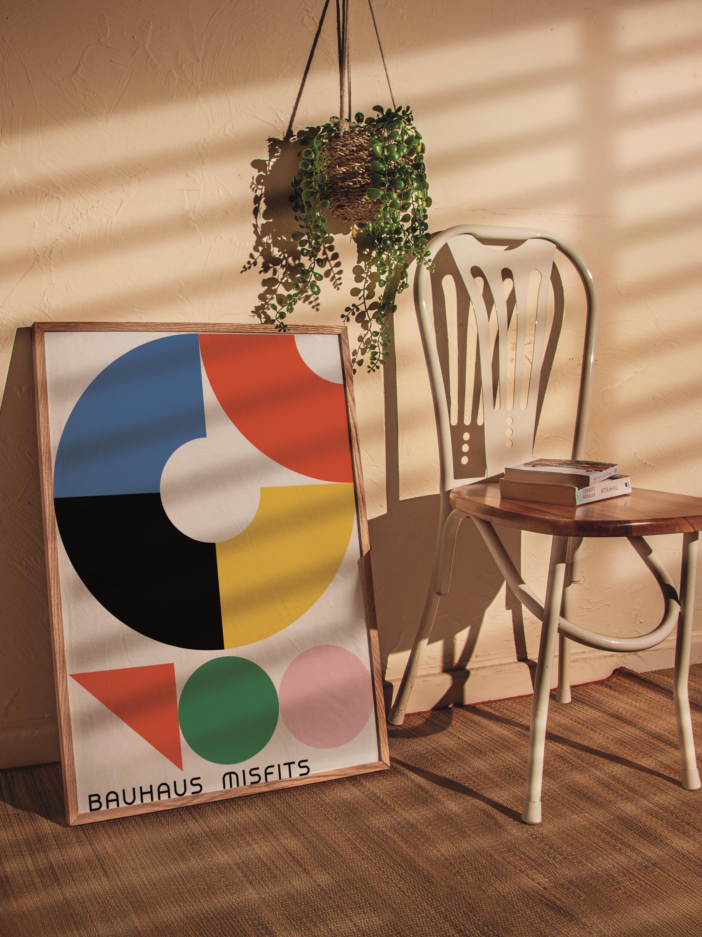 Çerçevesiz Poster, Bauhaus Serisi, Renkli Duvar Posteri, Duvar Dekoru, HD Baskı, Kalın Arşivsel Sanat Kağıdı