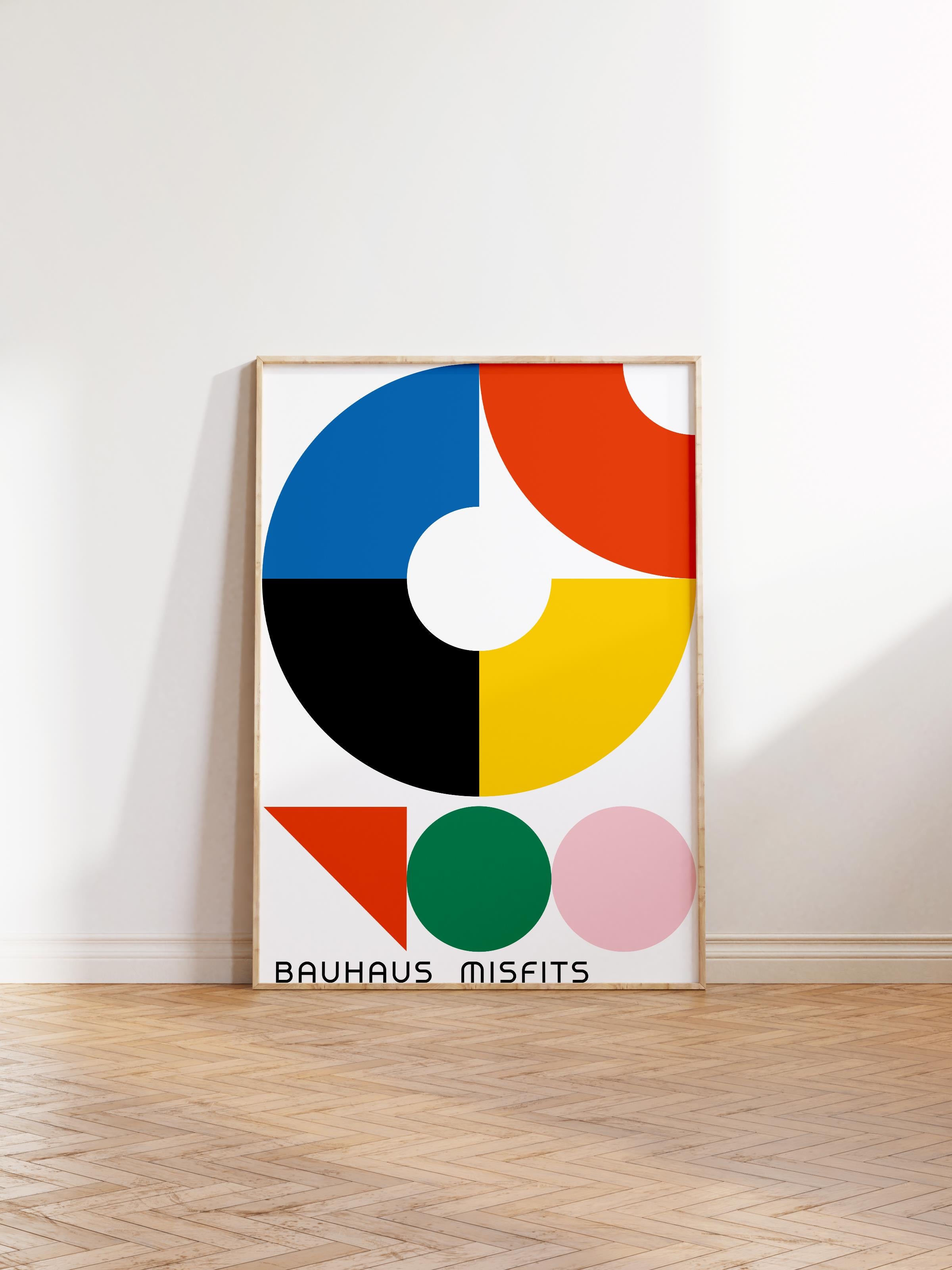 Çerçevesiz Poster, Bauhaus Serisi, Renkli Duvar Posteri, Duvar Dekoru, HD Baskı, Kalın Arşivsel Sanat Kağıdı