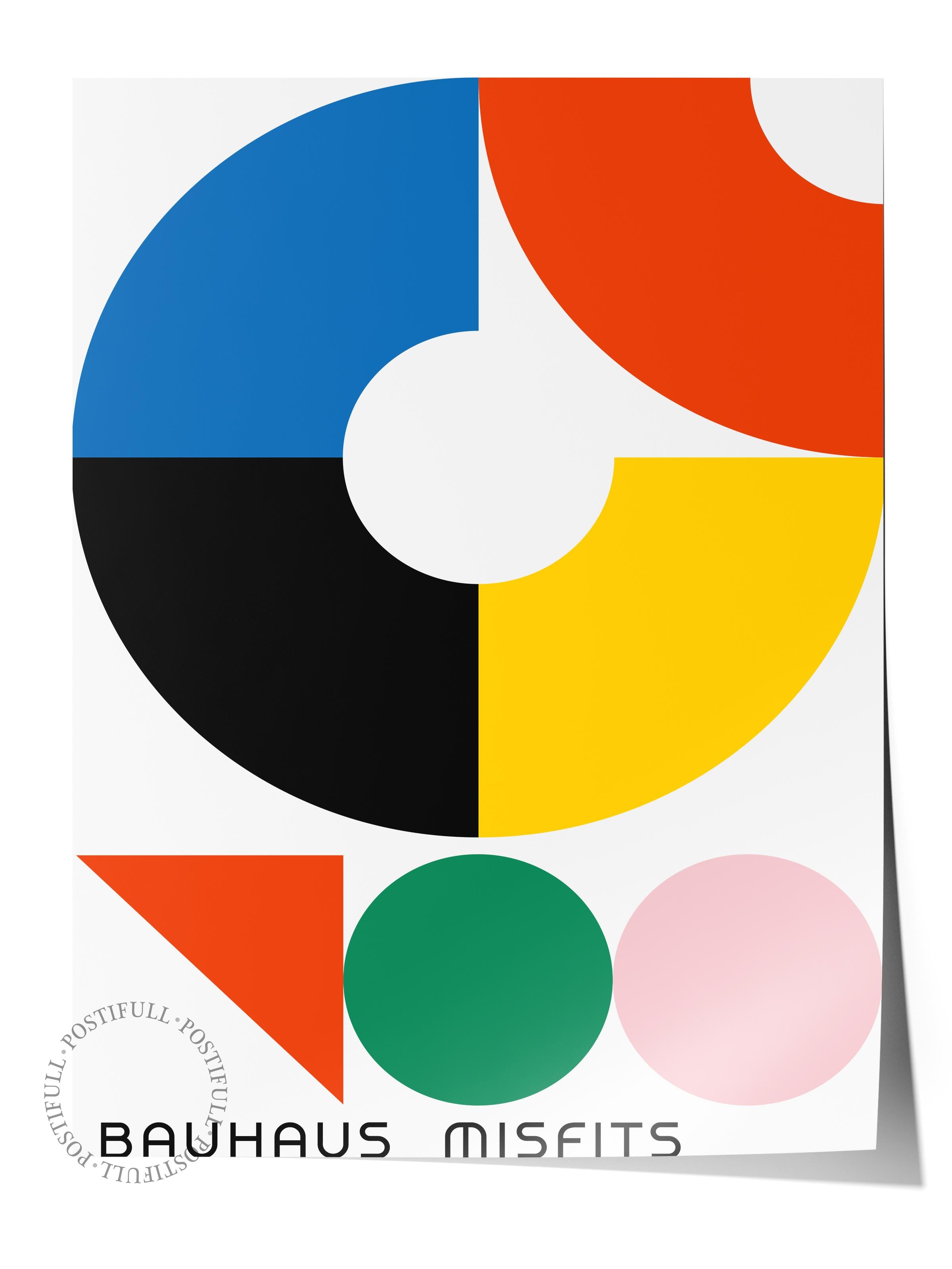 Çerçevesiz Poster, Bauhaus Serisi, Renkli Duvar Posteri, Duvar Dekoru, HD Baskı, Kalın Arşivsel Sanat Kağıdı