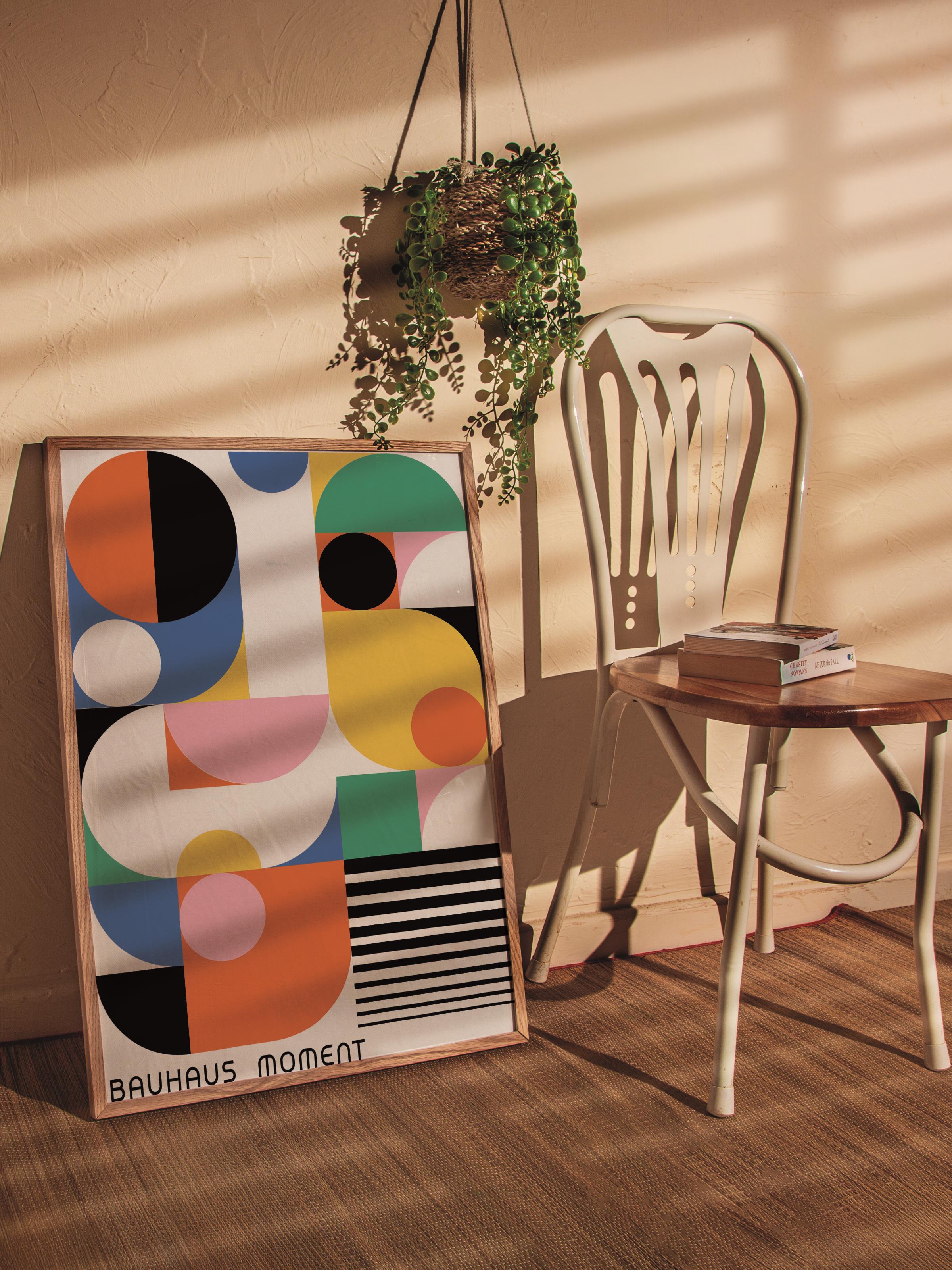 Çerçevesiz Poster, Bauhaus Serisi, Renkli Duvar Posteri, Duvar Dekoru, HD Baskı, Kalın Arşivsel Sanat Kağıdı