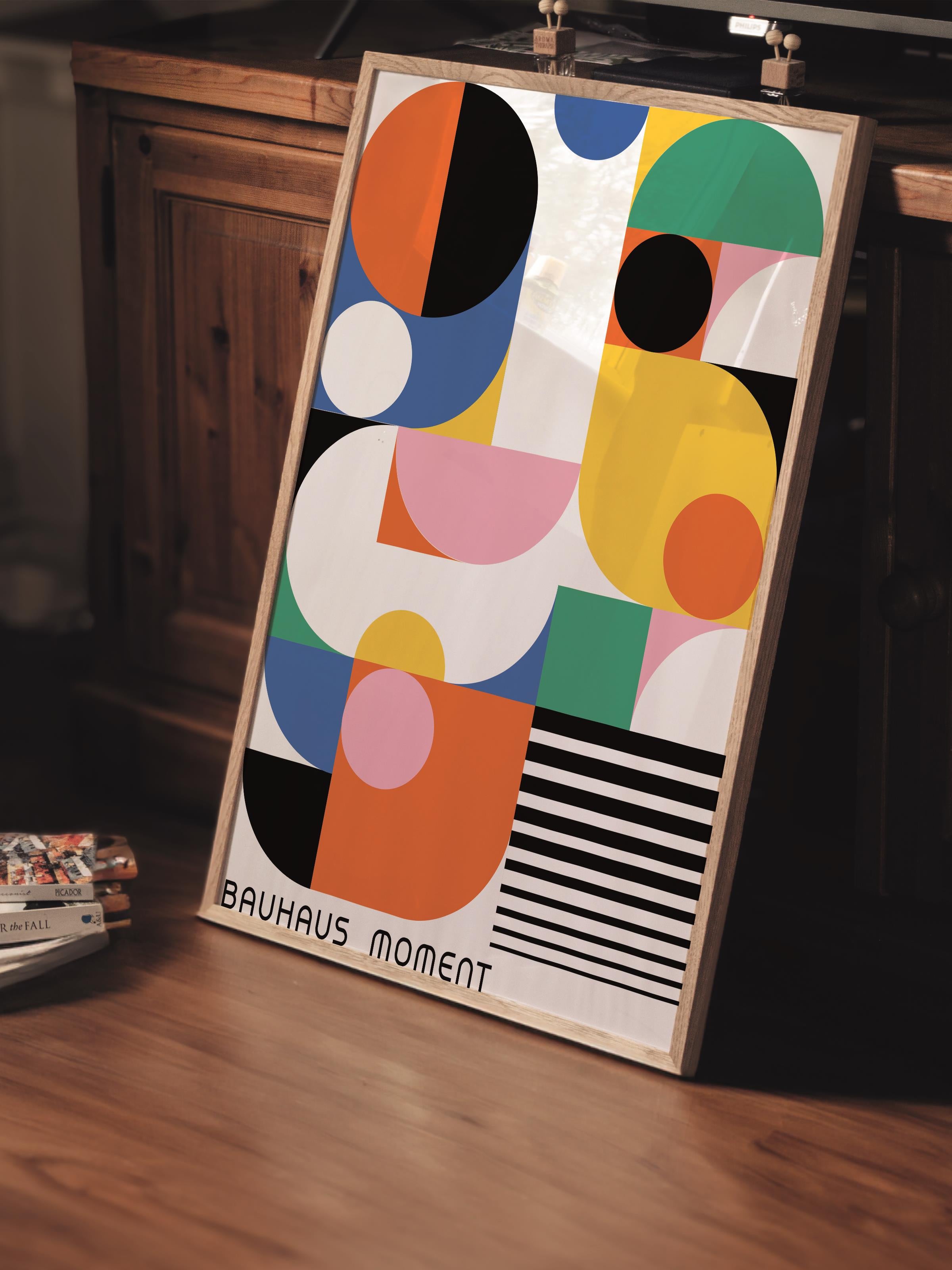 Çerçevesiz Poster, Bauhaus Serisi, Renkli Duvar Posteri, Duvar Dekoru, HD Baskı, Kalın Arşivsel Sanat Kağıdı