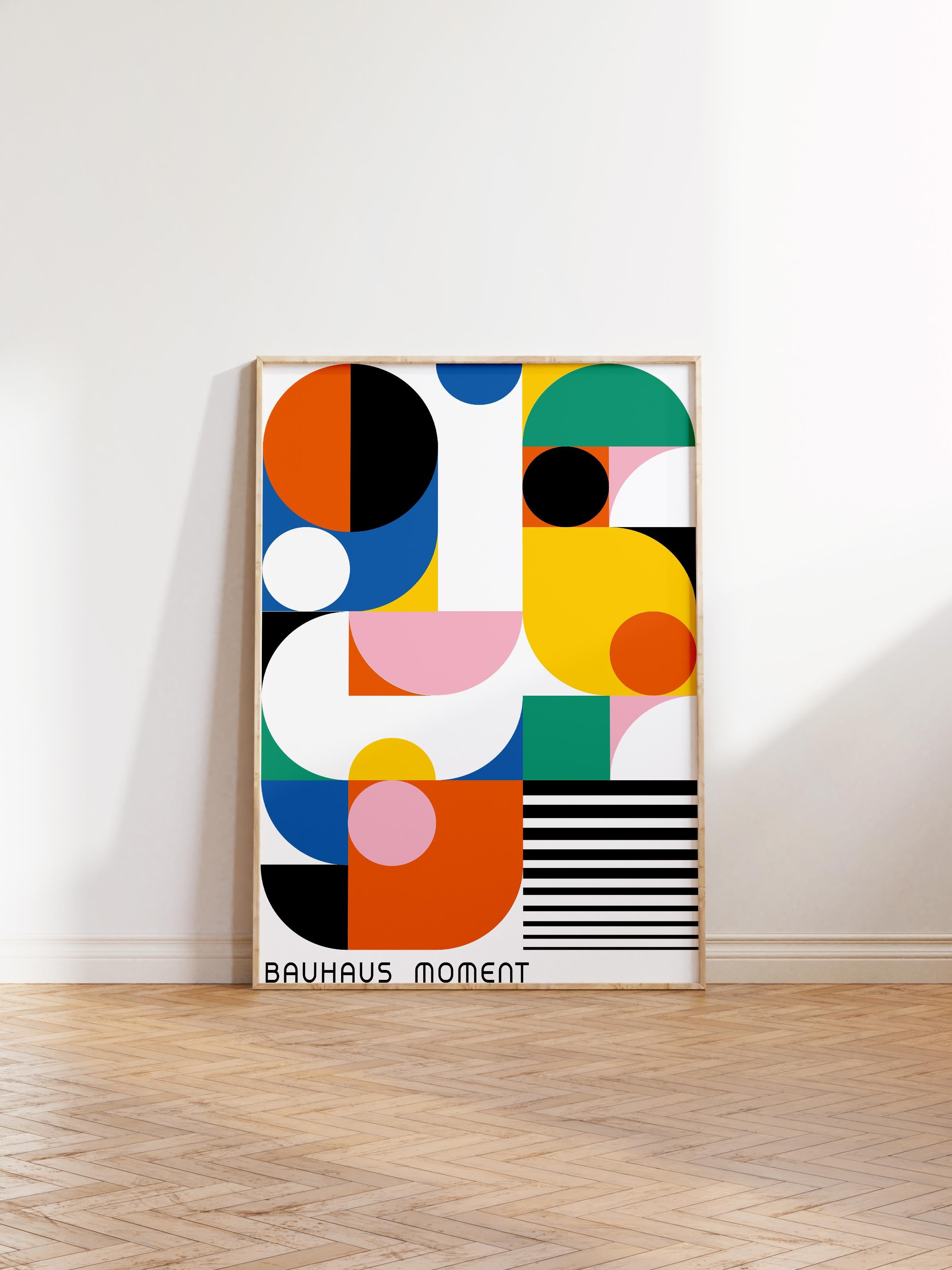 Çerçevesiz Poster, Bauhaus Serisi, Renkli Duvar Posteri, Duvar Dekoru, HD Baskı, Kalın Arşivsel Sanat Kağıdı