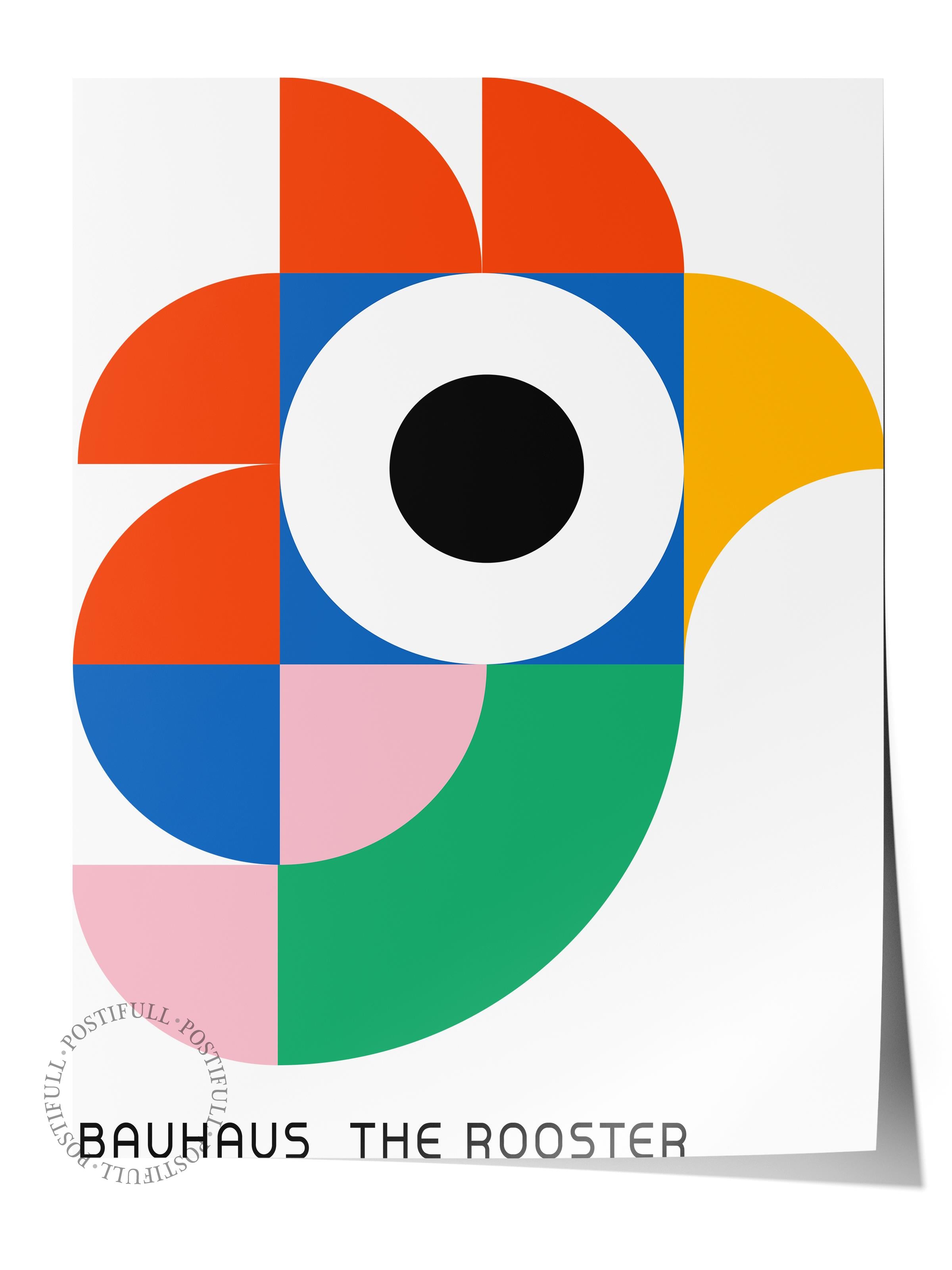 Çerçevesiz Poster, Bauhaus Serisi, Renkli Duvar Posteri, Duvar Dekoru, HD Baskı, Kalın Arşivsel Sanat Kağıdı