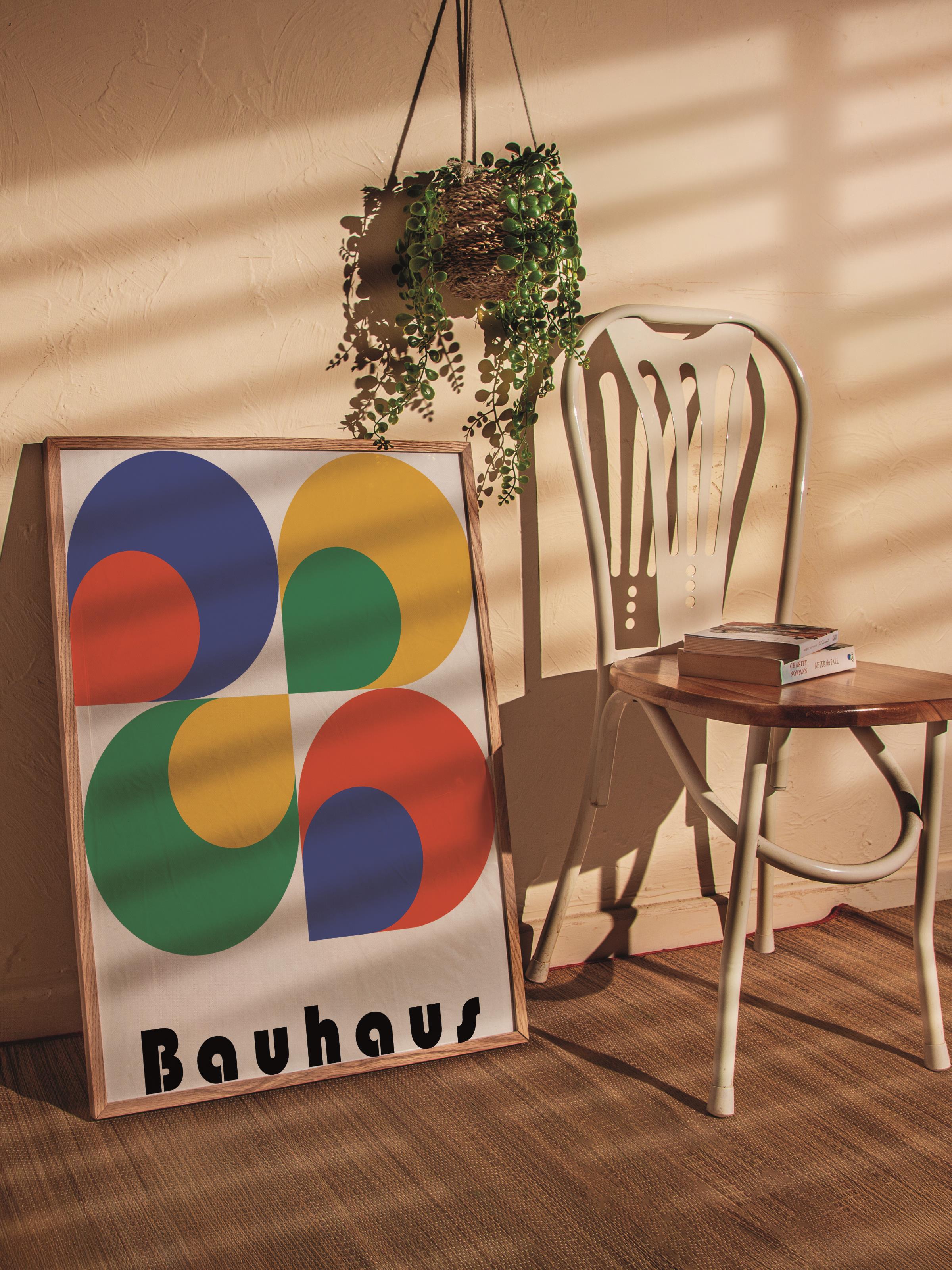 Çerçevesiz Poster, Bauhaus Serisi, Renkli Duvar Posteri, Duvar Dekoru, HD Baskı, Kalın Arşivsel Sanat Kağıdı