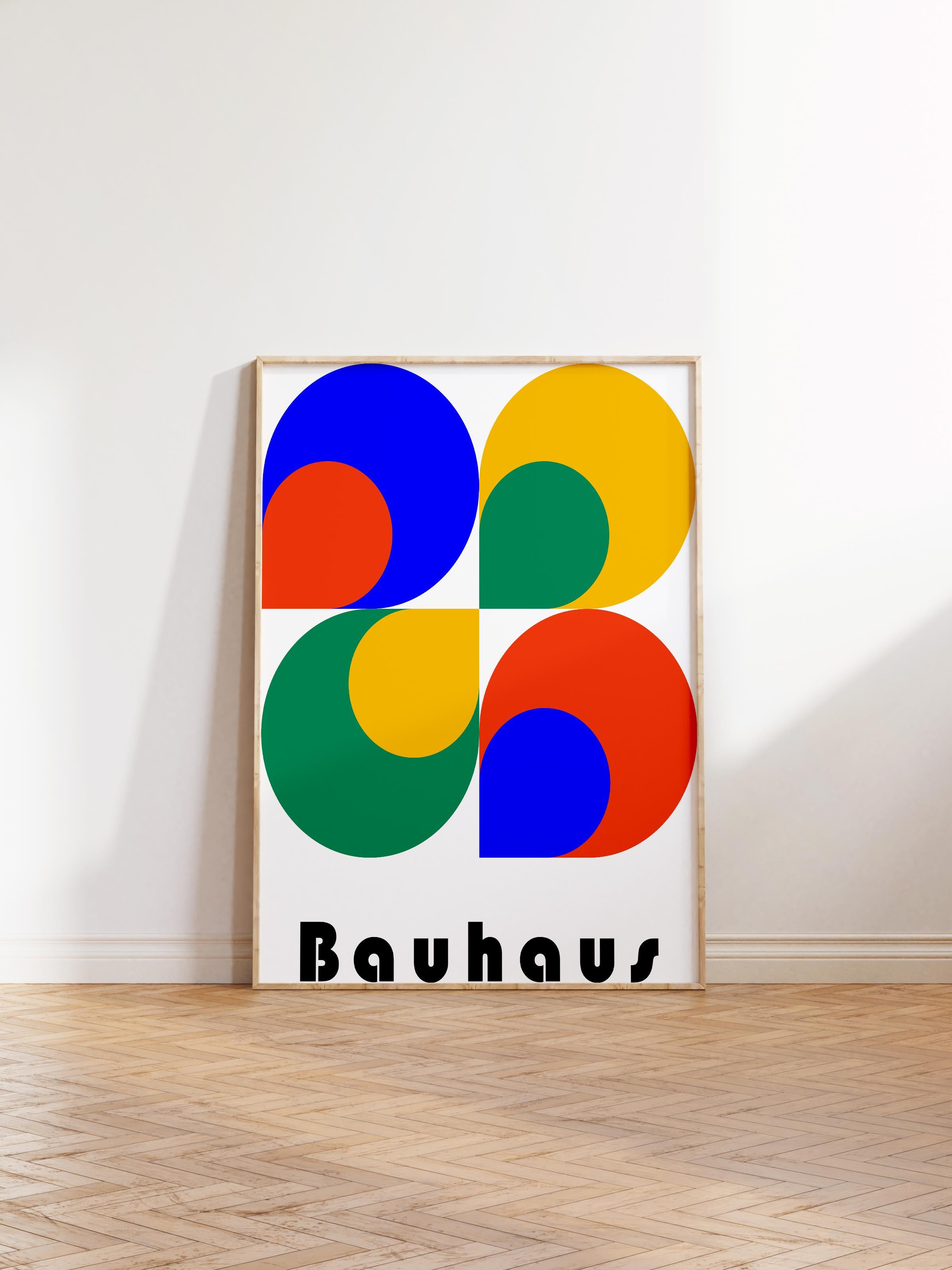 Çerçevesiz Poster, Bauhaus Serisi, Renkli Duvar Posteri, Duvar Dekoru, HD Baskı, Kalın Arşivsel Sanat Kağıdı