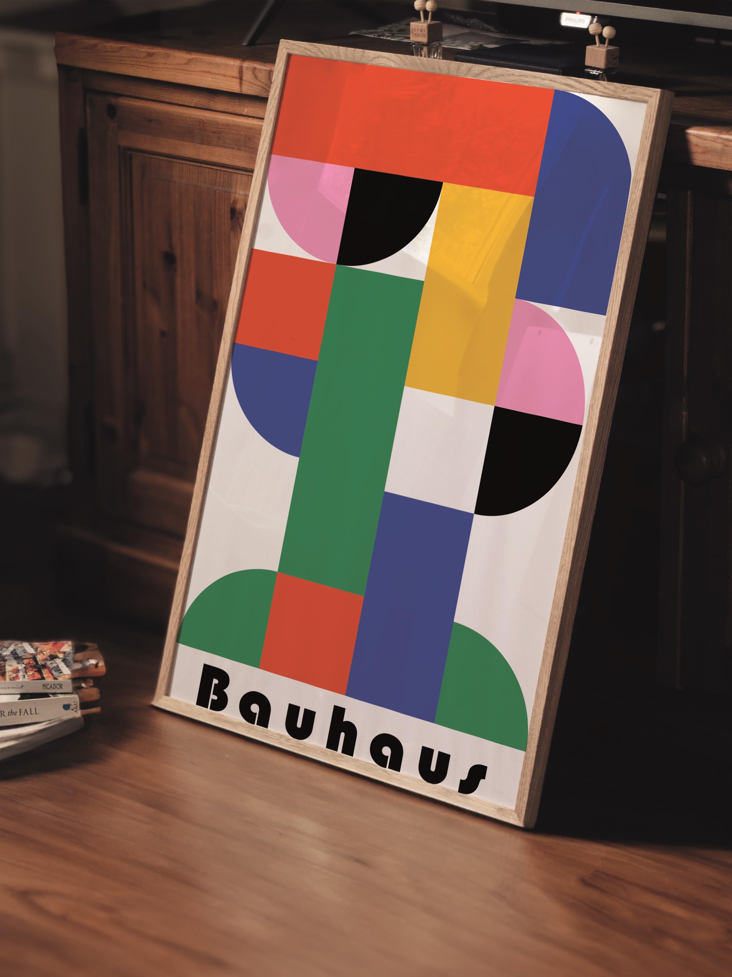 Çerçevesiz Poster, Bauhaus Serisi, Renkli Duvar Posteri, Duvar Dekoru, HD Baskı, Kalın Arşivsel Sanat Kağıdı