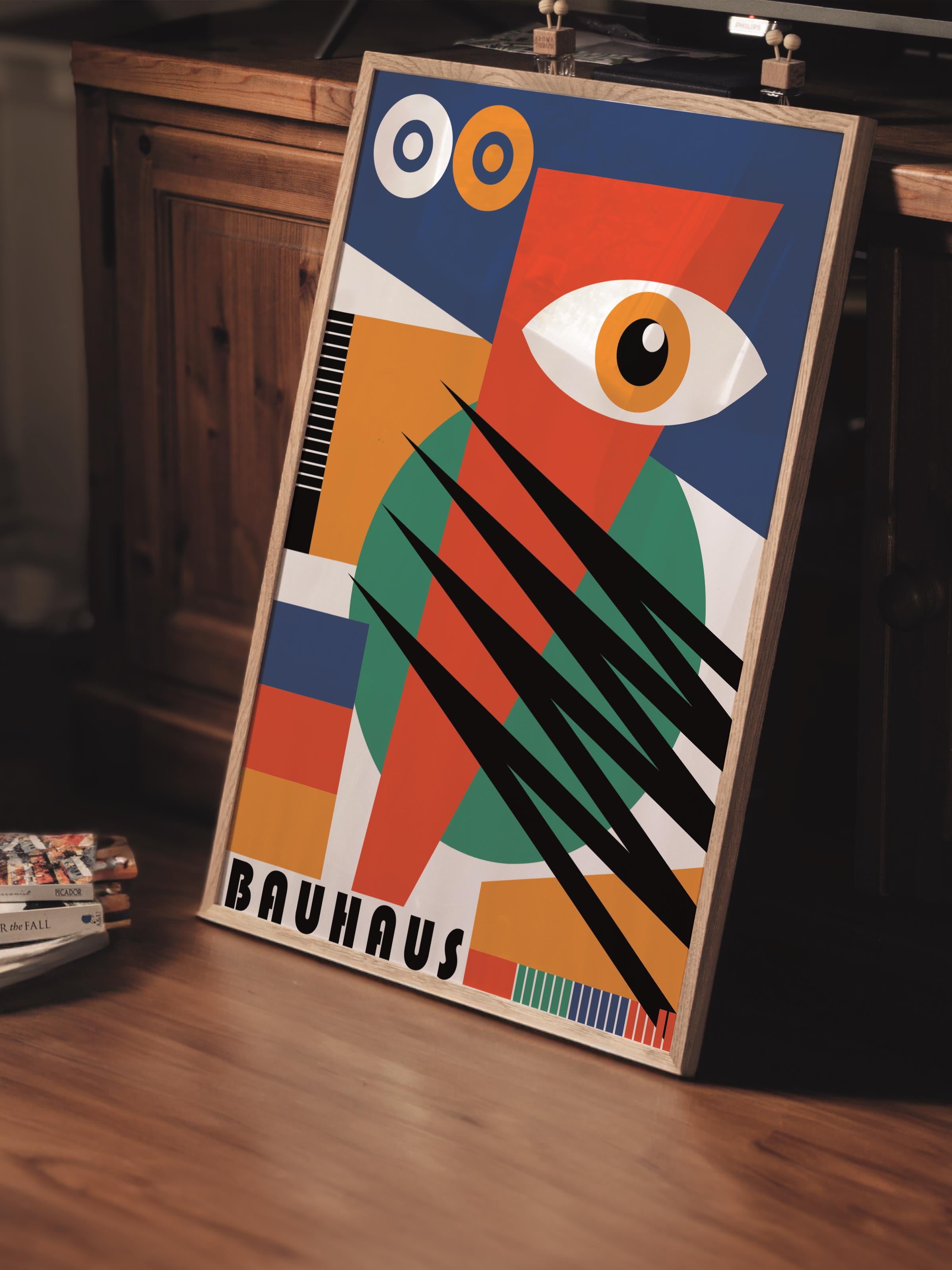 Çerçevesiz Poster, Bauhaus Serisi, Renkli Duvar Posteri, Duvar Dekoru, HD Baskı, Kalın Arşivsel Sanat Kağıdı