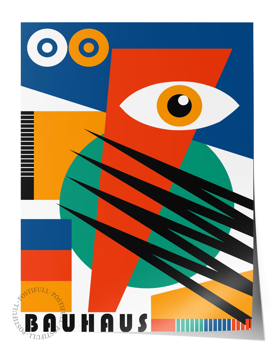 Farklı Tonlarda Bauhaus Çerçevesiz Poster
