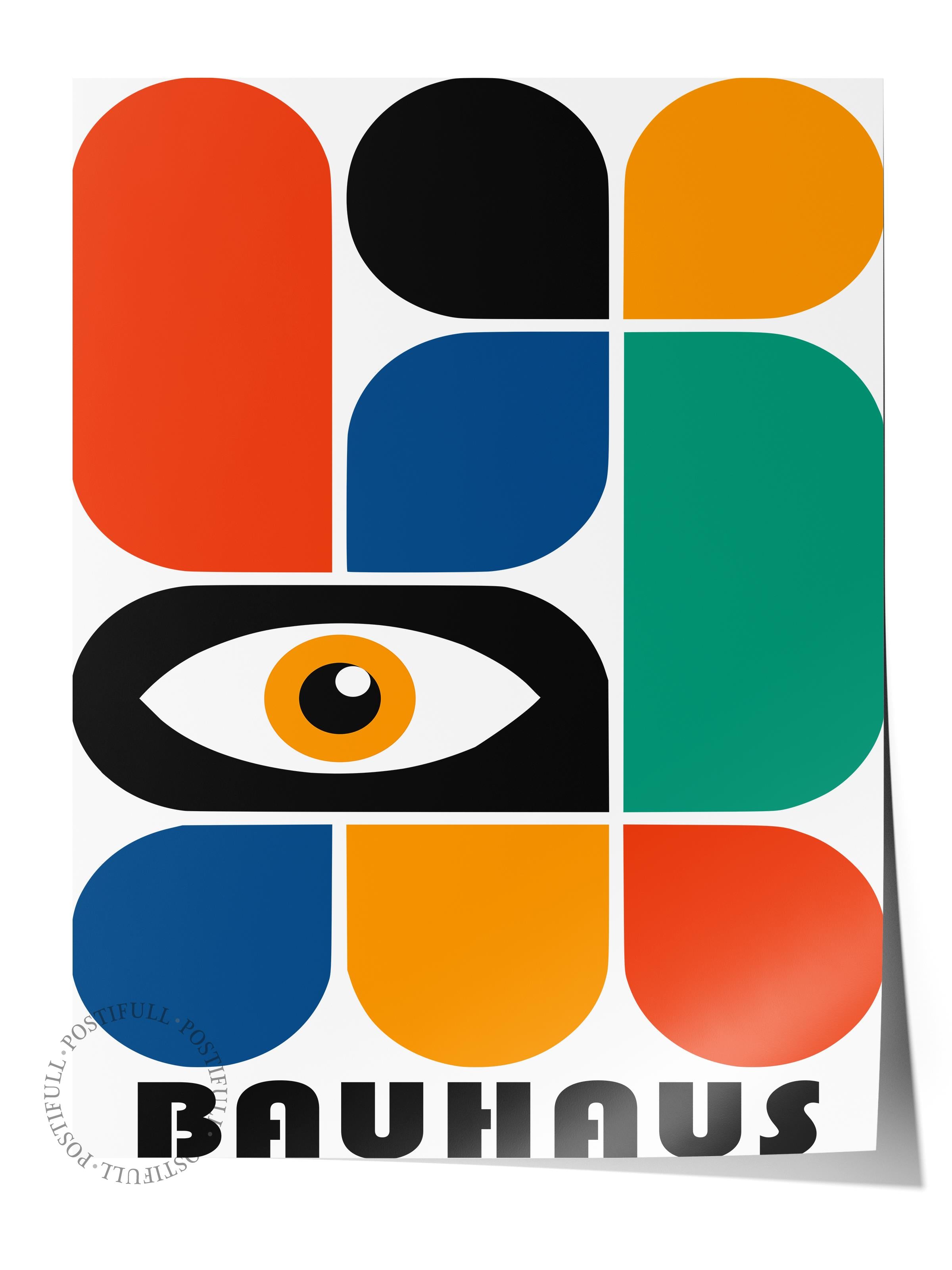 Çerçevesiz Poster, Bauhaus Serisi, Renkli Duvar Posteri, Duvar Dekoru, HD Baskı, Kalın Arşivsel Sanat Kağıdı