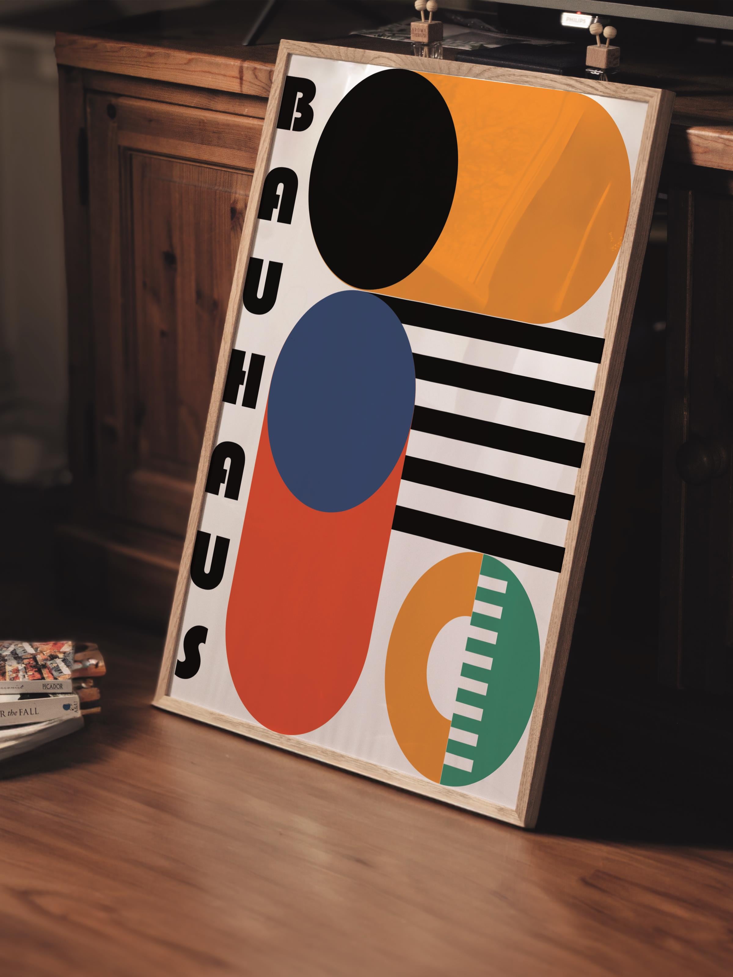 Çerçevesiz Poster, Bauhaus Serisi, Renkli Duvar Posteri, Duvar Dekoru, HD Baskı, Kalın Arşivsel Sanat Kağıdı