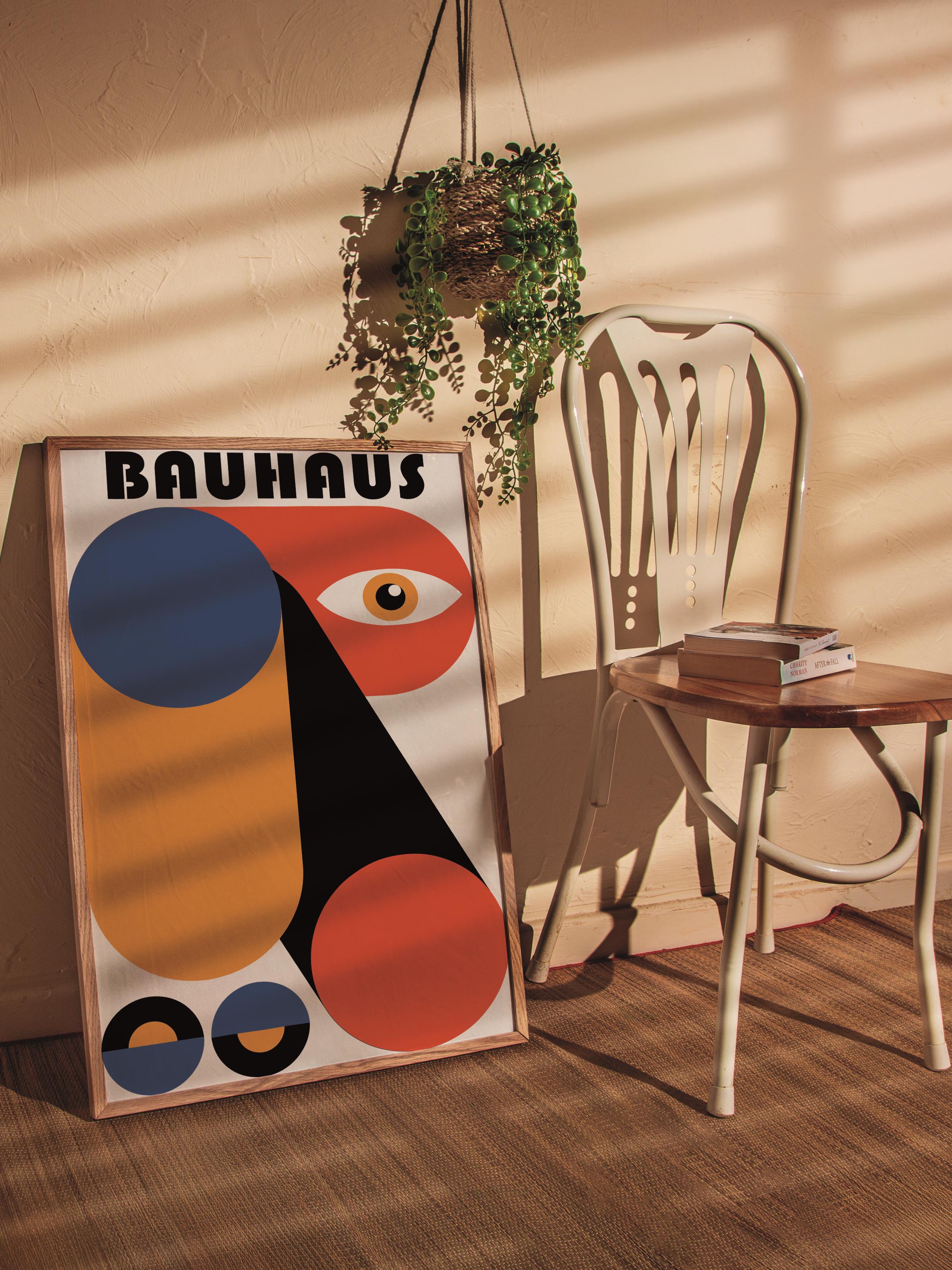 Çerçevesiz Poster, Bauhaus Serisi, Renkli Duvar Posteri, Duvar Dekoru, HD Baskı, Kalın Arşivsel Sanat Kağıdı