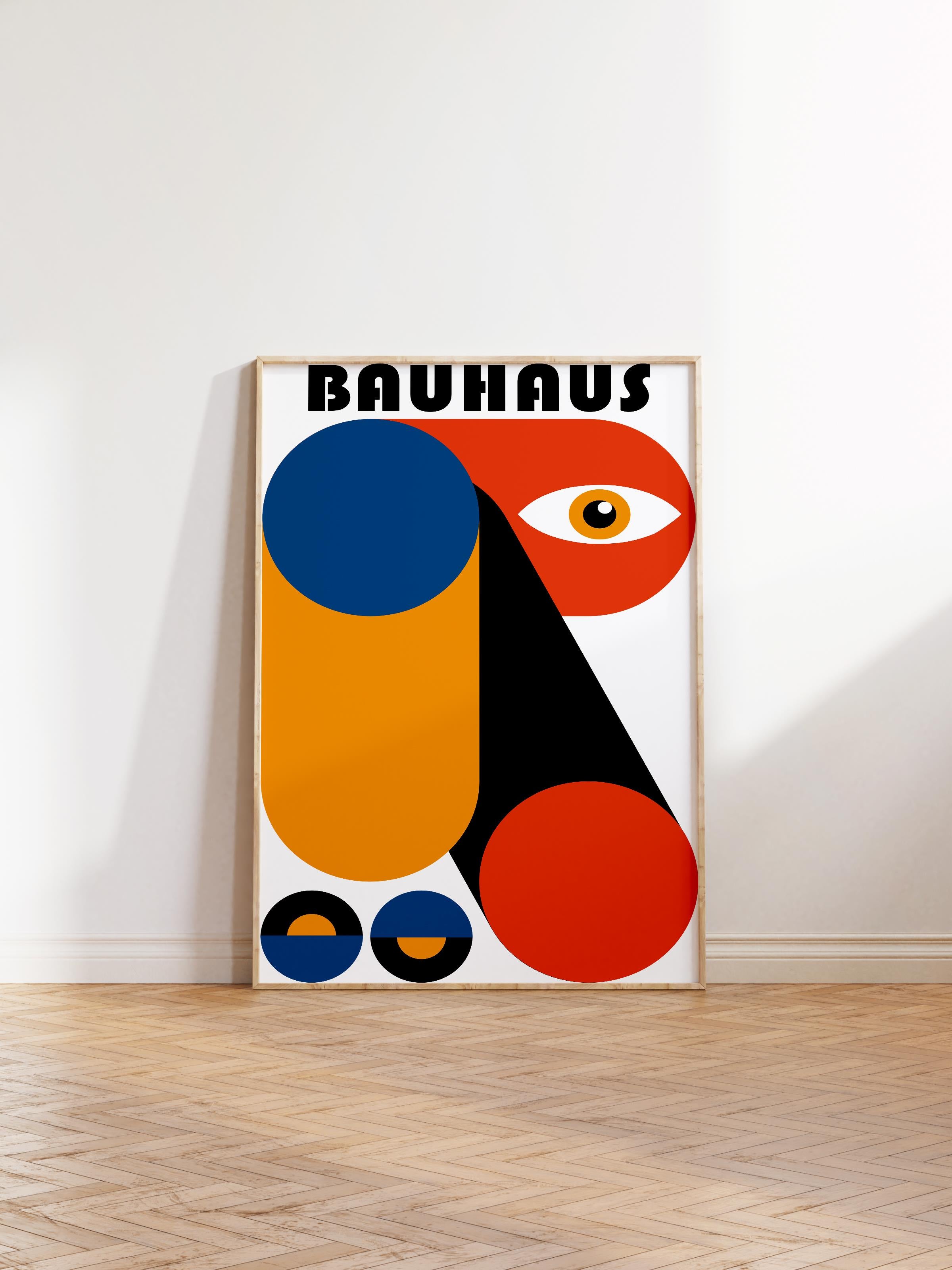 Çerçevesiz Poster, Bauhaus Serisi, Renkli Duvar Posteri, Duvar Dekoru, HD Baskı, Kalın Arşivsel Sanat Kağıdı