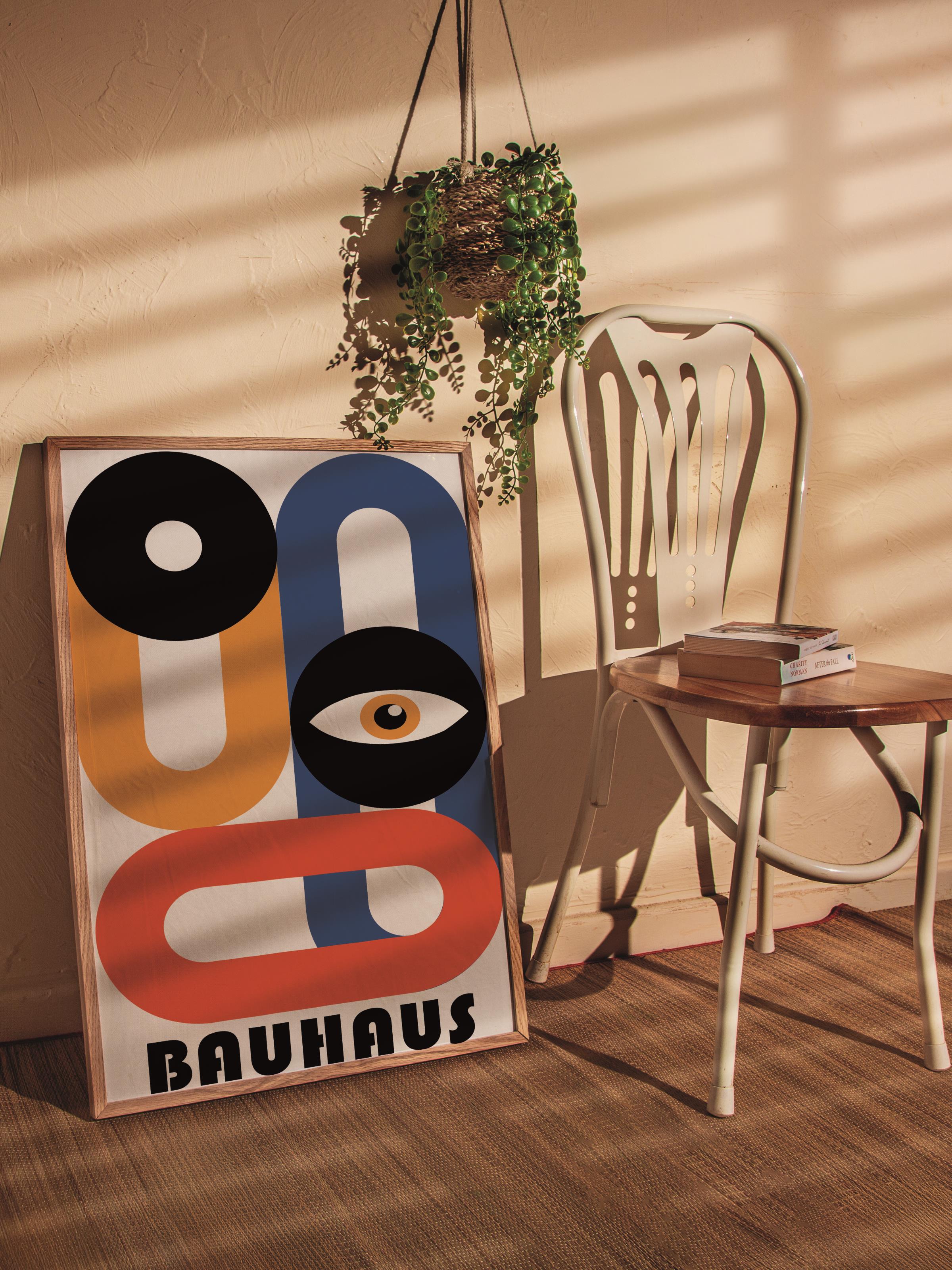 Çerçevesiz Poster, Bauhaus Serisi, Renkli Duvar Posteri, Duvar Dekoru, HD Baskı, Kalın Arşivsel Sanat Kağıdı