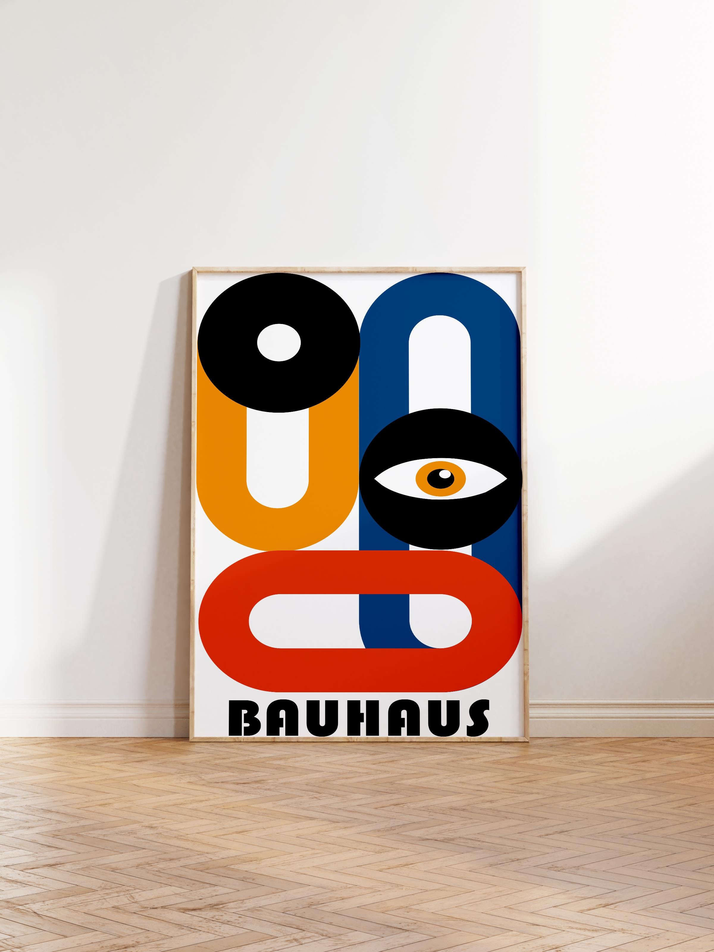 Çerçevesiz Poster, Bauhaus Serisi, Renkli Duvar Posteri, Duvar Dekoru, HD Baskı, Kalın Arşivsel Sanat Kağıdı