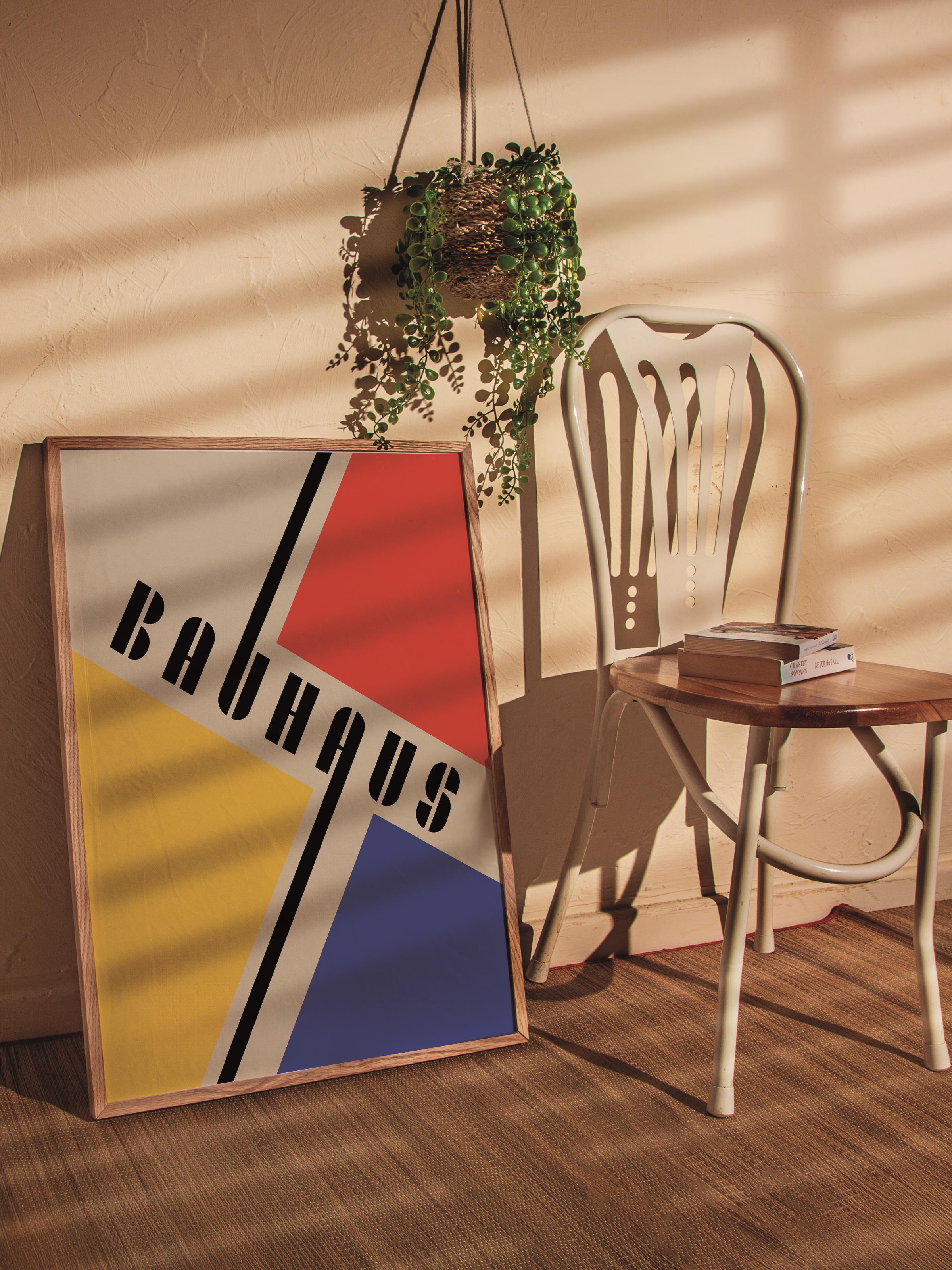 Çerçevesiz Poster, Bauhaus Serisi, Renkli Duvar Posteri, Duvar Dekoru, HD Baskı, Kalın Arşivsel Sanat Kağıdı