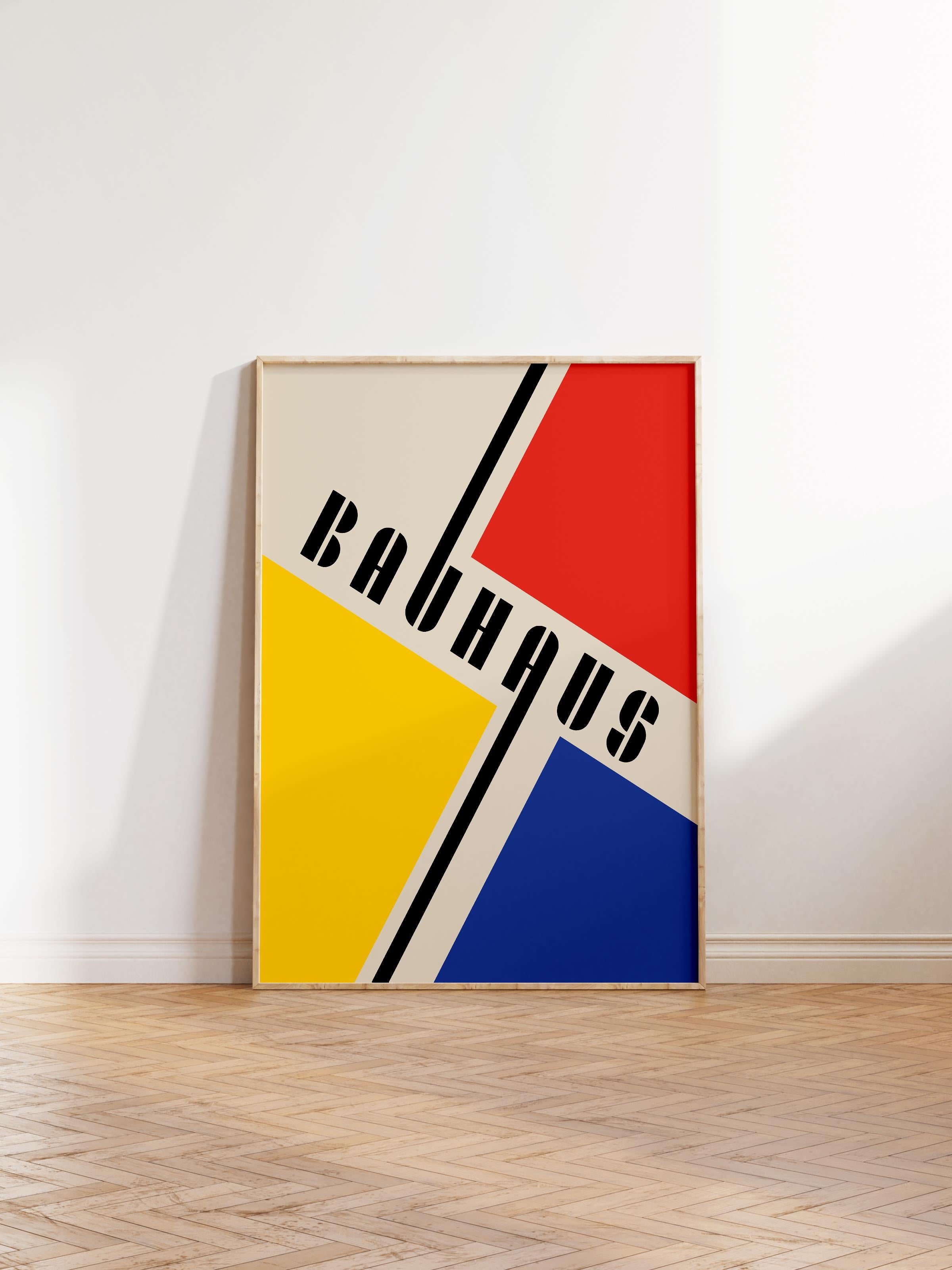 Çerçevesiz Poster, Bauhaus Serisi, Renkli Duvar Posteri, Duvar Dekoru, HD Baskı, Kalın Arşivsel Sanat Kağıdı