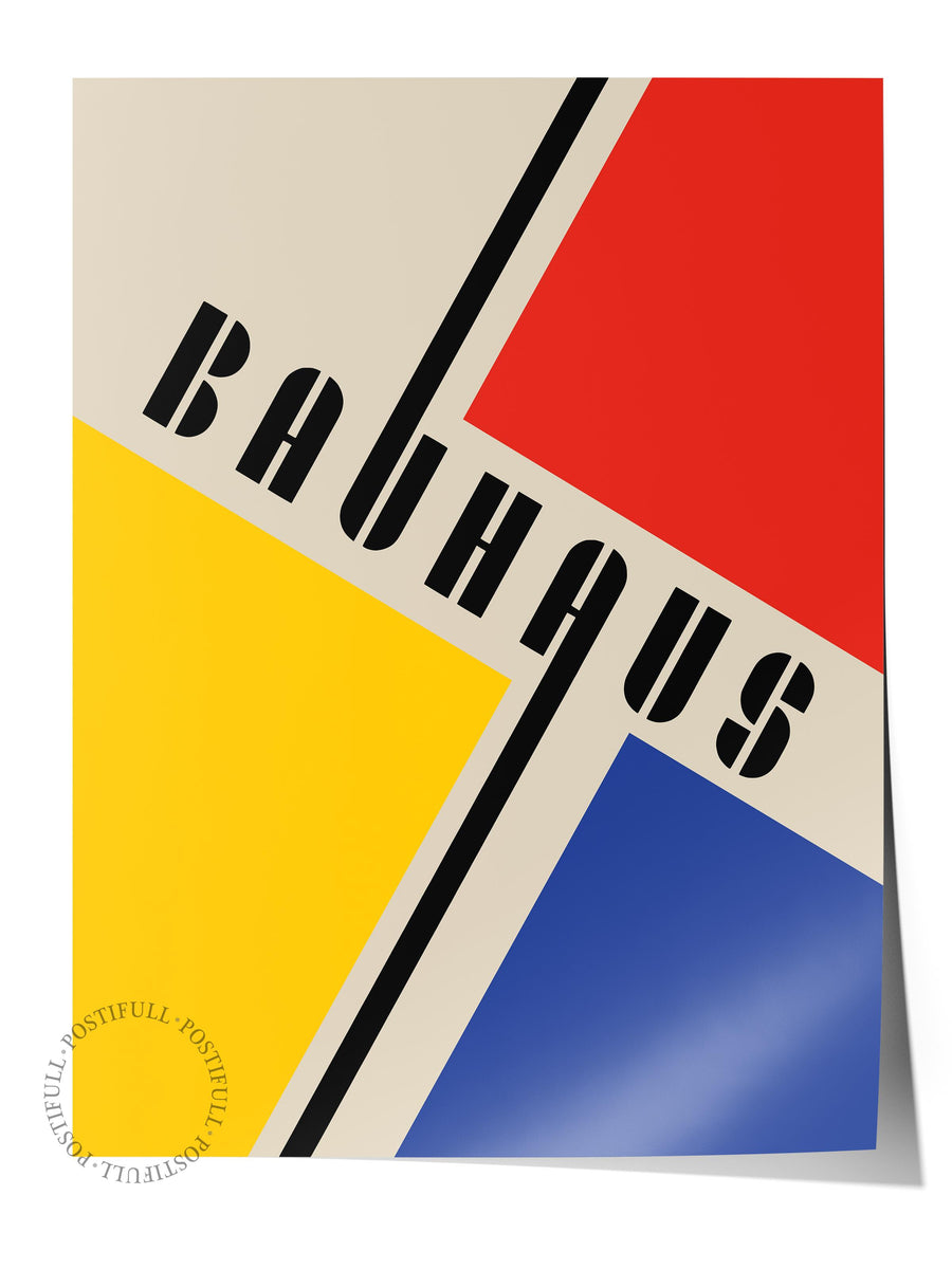 Farklı Tonlarda Bauhaus Çerçevesiz Poster