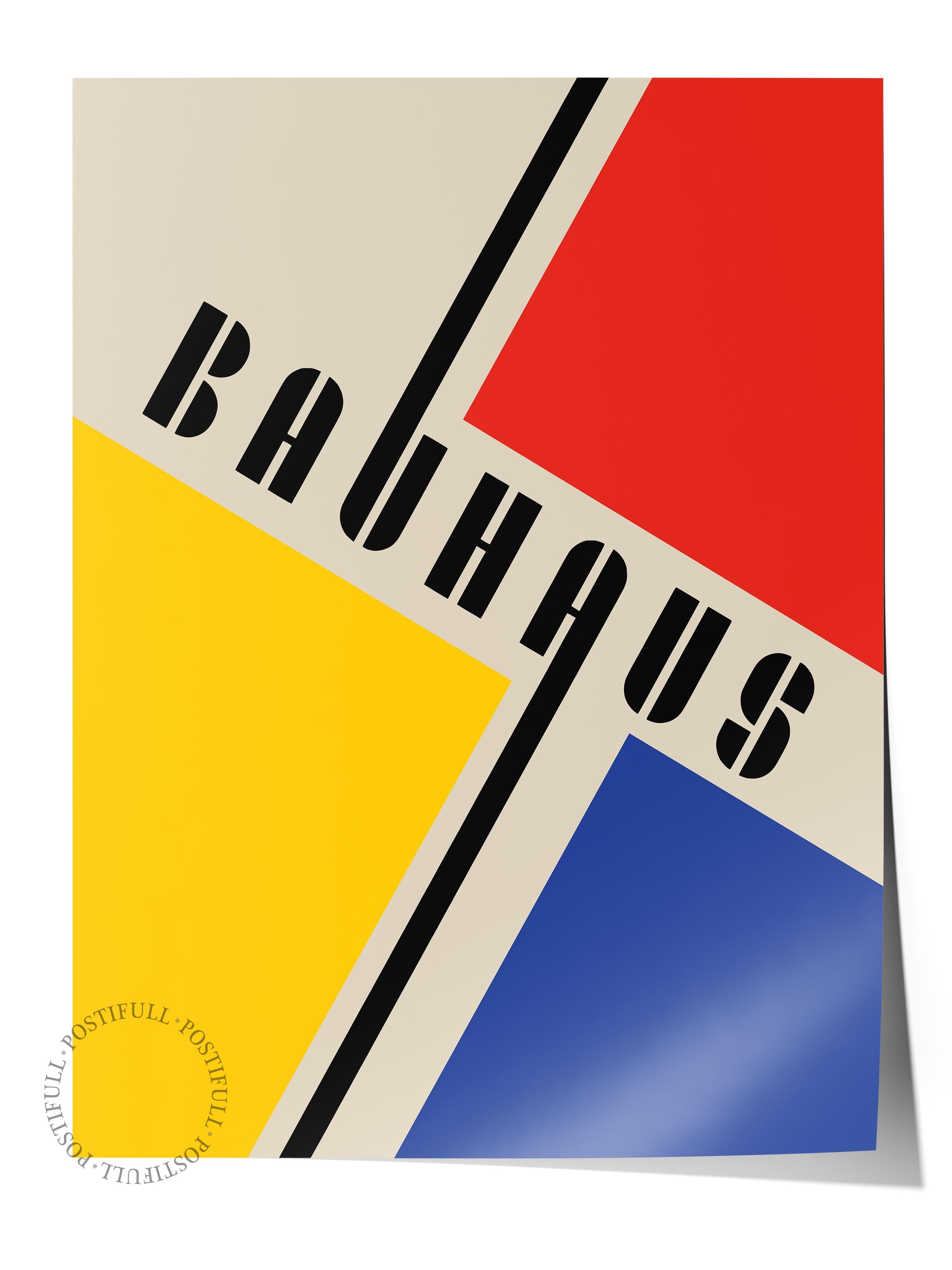 Çerçevesiz Poster, Bauhaus Serisi, Renkli Duvar Posteri, Duvar Dekoru, HD Baskı, Kalın Arşivsel Sanat Kağıdı