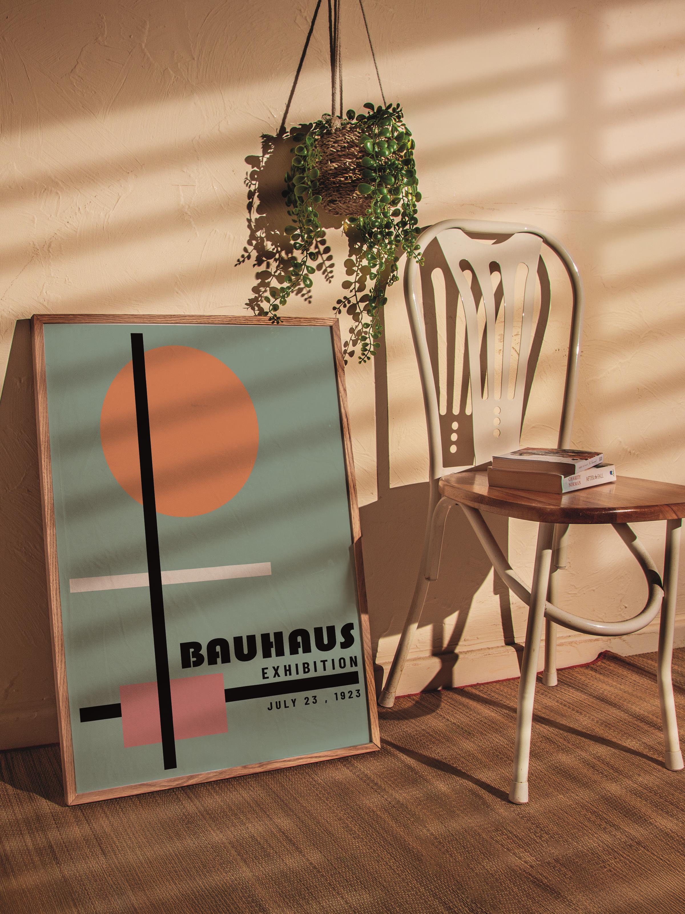 Çerçevesiz Poster, Bauhaus Serisi, Renkli Duvar Posteri, Duvar Dekoru, HD Baskı, Kalın Arşivsel Sanat Kağıdı