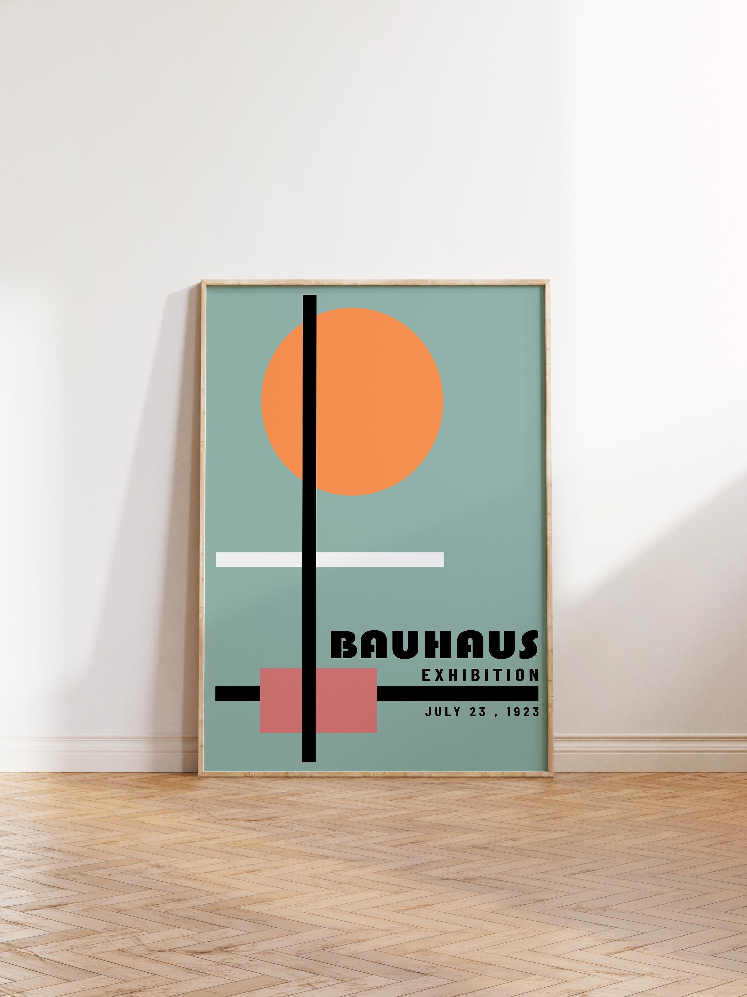 Çerçevesiz Poster, Bauhaus Serisi, Renkli Duvar Posteri, Duvar Dekoru, HD Baskı, Kalın Arşivsel Sanat Kağıdı