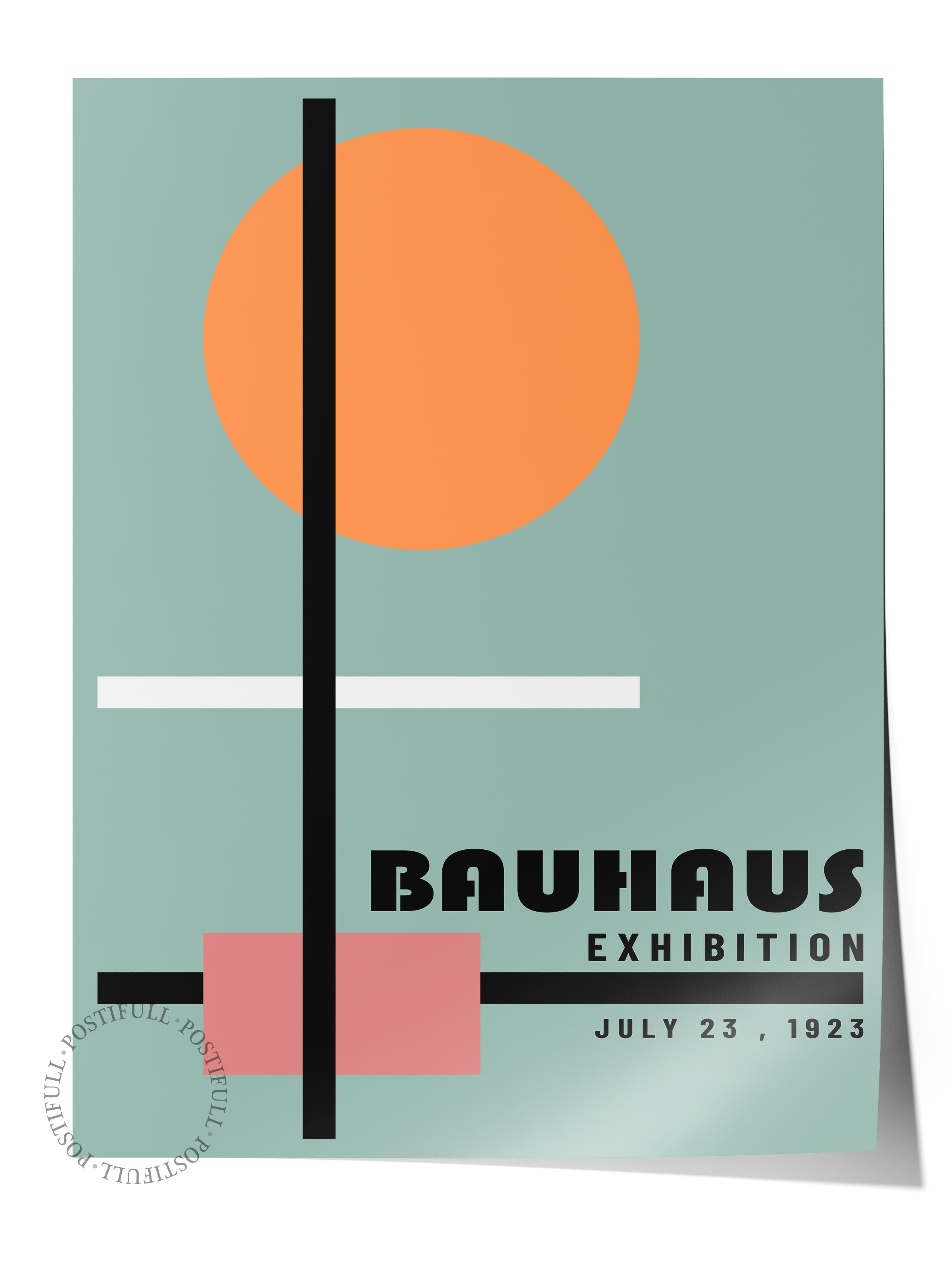 Çerçevesiz Poster, Bauhaus Serisi, Renkli Duvar Posteri, Duvar Dekoru, HD Baskı, Kalın Arşivsel Sanat Kağıdı